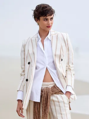 Double Breasted Stripe Blazer