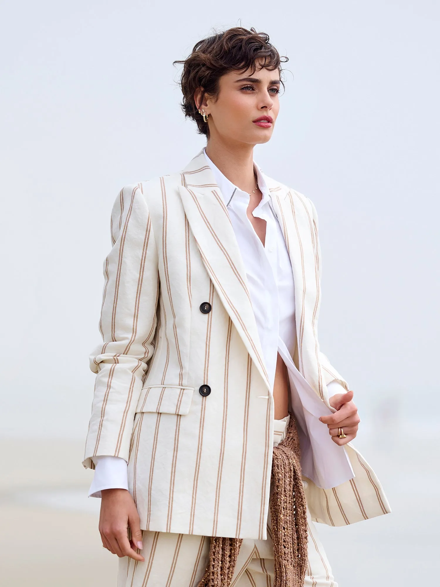 Double Breasted Stripe Blazer