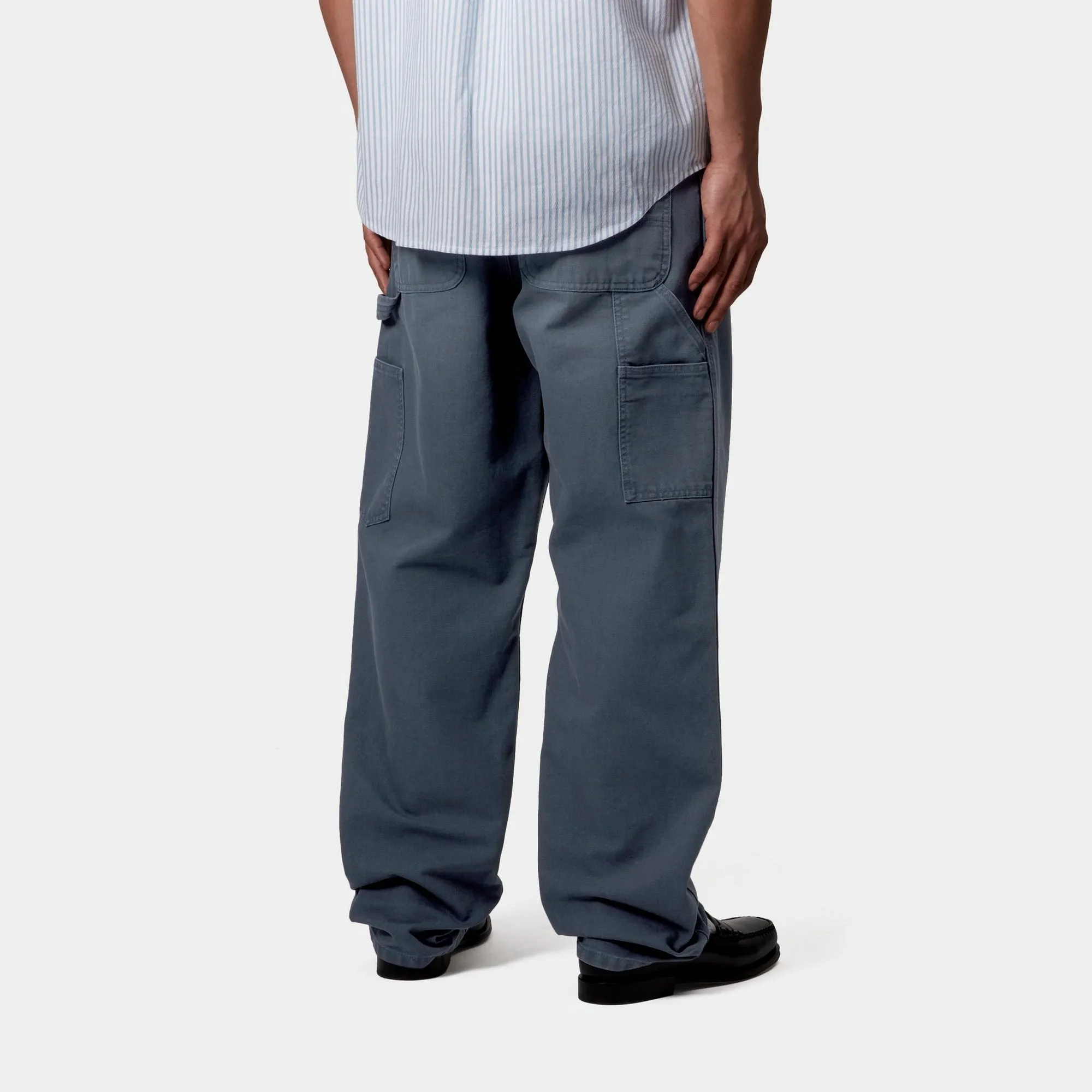 Double Knee Pant - Stone Canvas | Dusky Blue Carhartt WIP