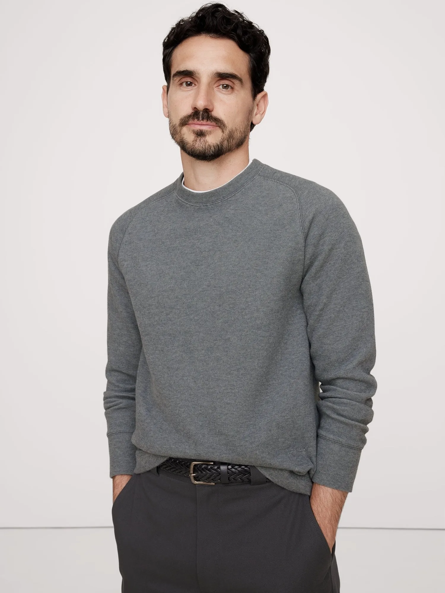 Double-Knit Sweatshirt Banana Republic