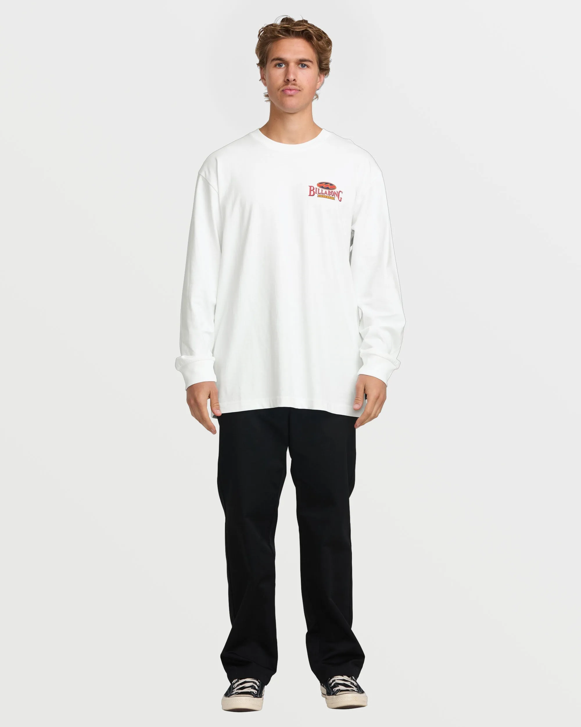 Double Spread OG Long Sleeve Tee - White Billabong