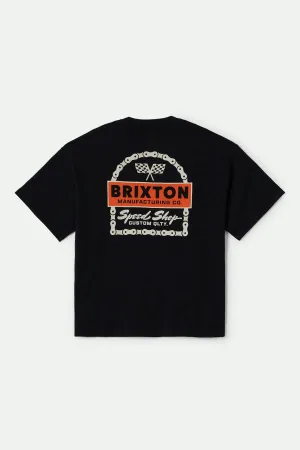 Drayton Heavyweight Relaxed T-Shirt - Black Classic Wash Brixton
