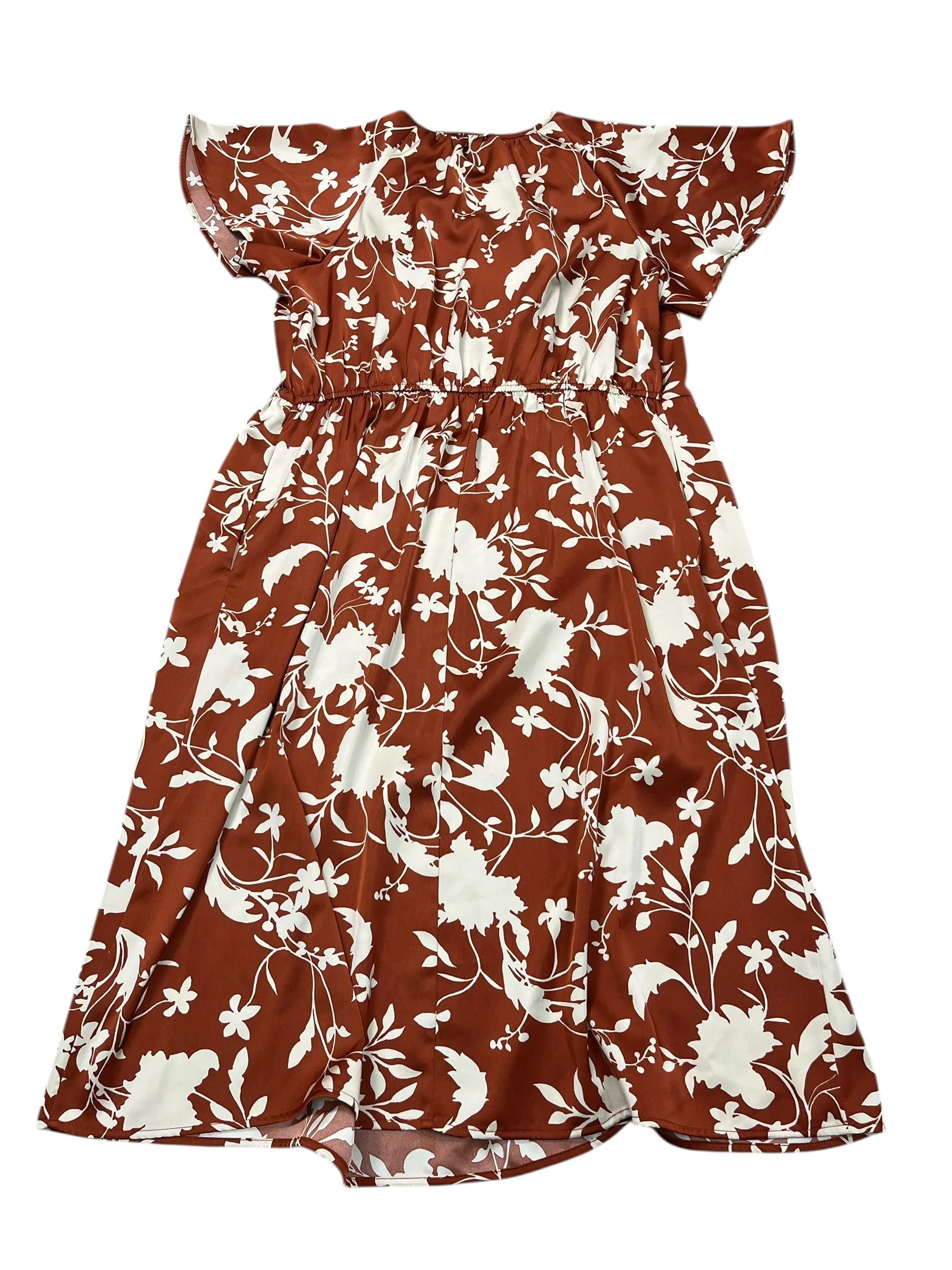 Dress Casual Midi By Ava & Viv In Brown, Size:Xxl