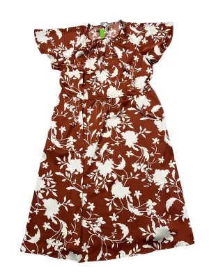 Dress Casual Midi By Ava & Viv In Brown, Size:Xxl