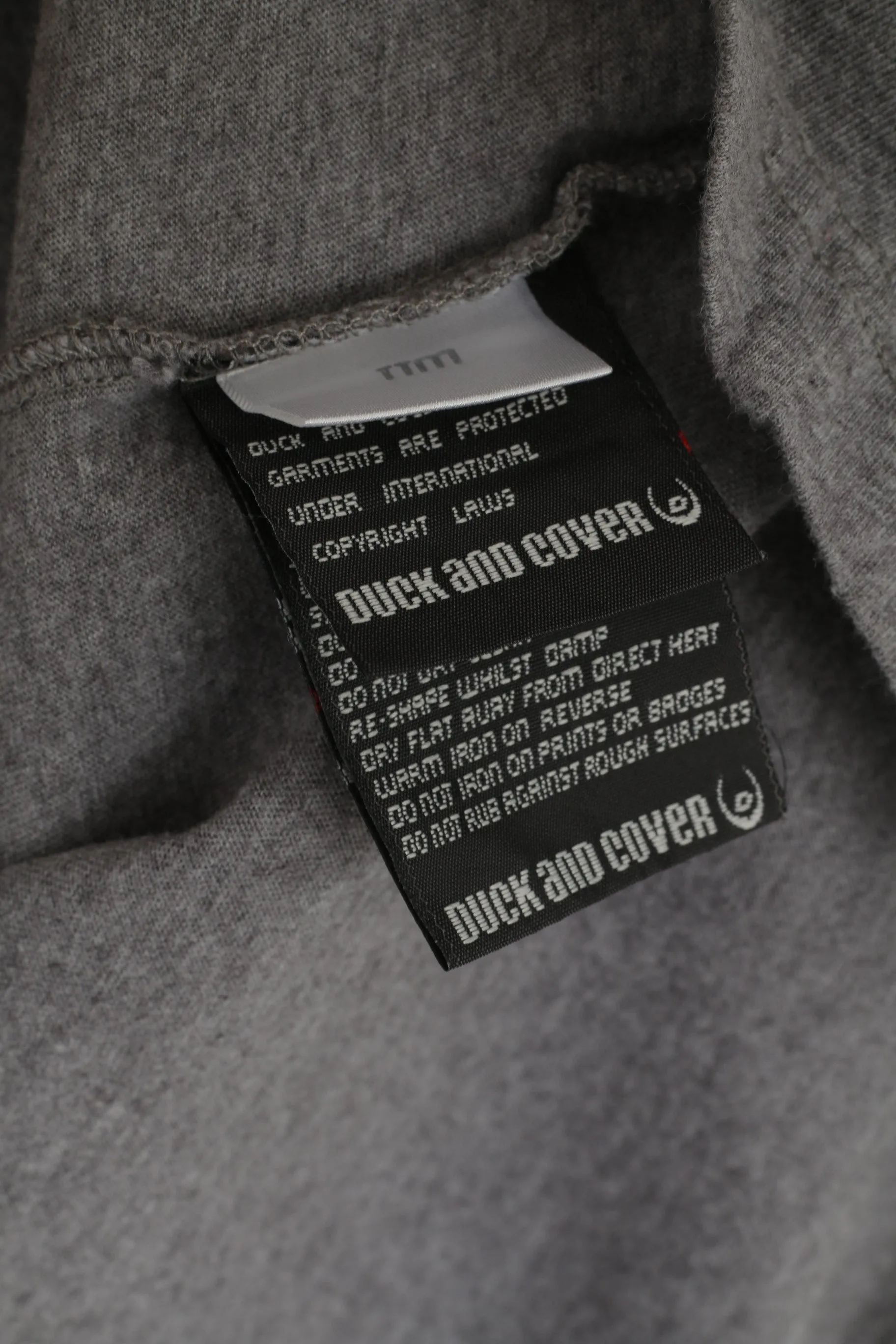 Duck and Cover Men XXL (XL)  T- Shirt Grey Cotton Graphic Short Sleeve Crew Neck Top