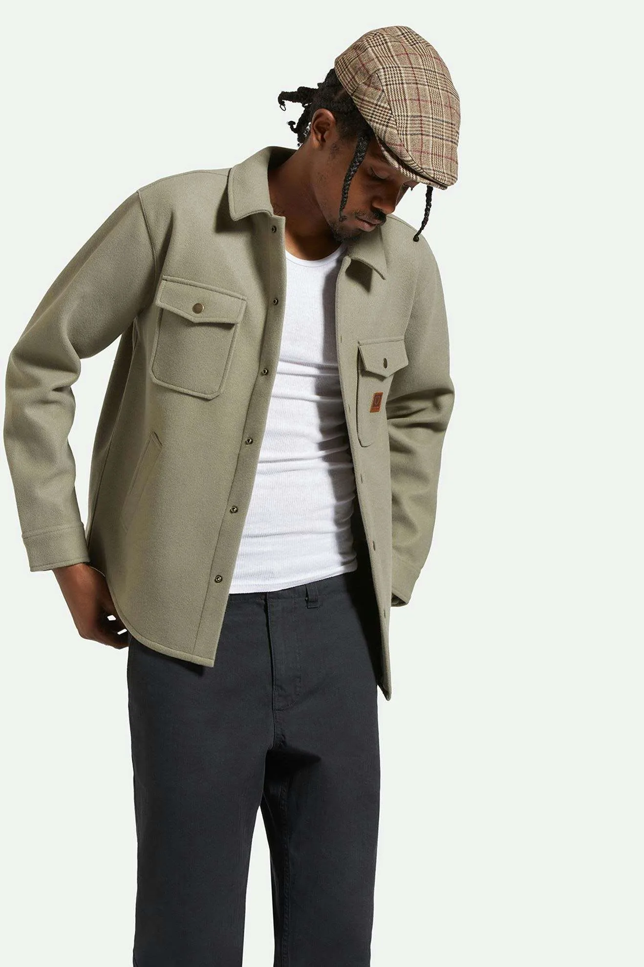 Durham Felted Stretch Jacket - Vetiver Brixton