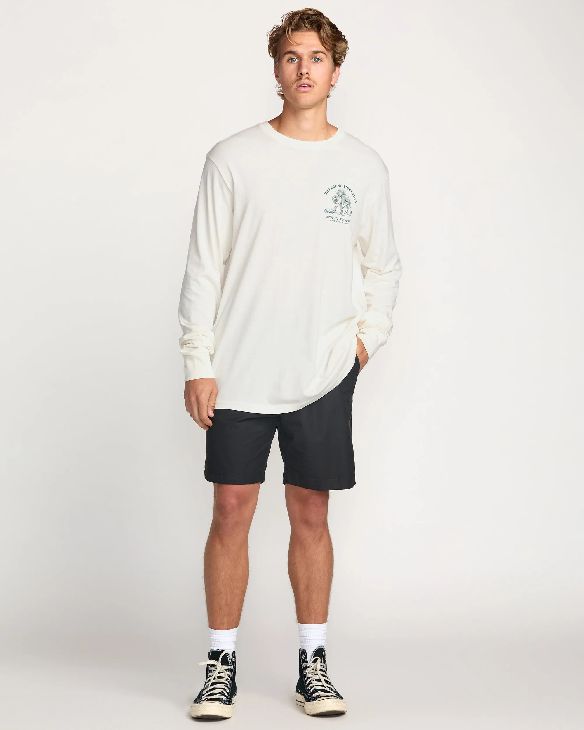Dusty Road A/Div Long Sleeve Tee - Off White Billabong