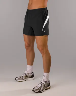 Dynamic Panel Short - Black / White Alphalete Athletics