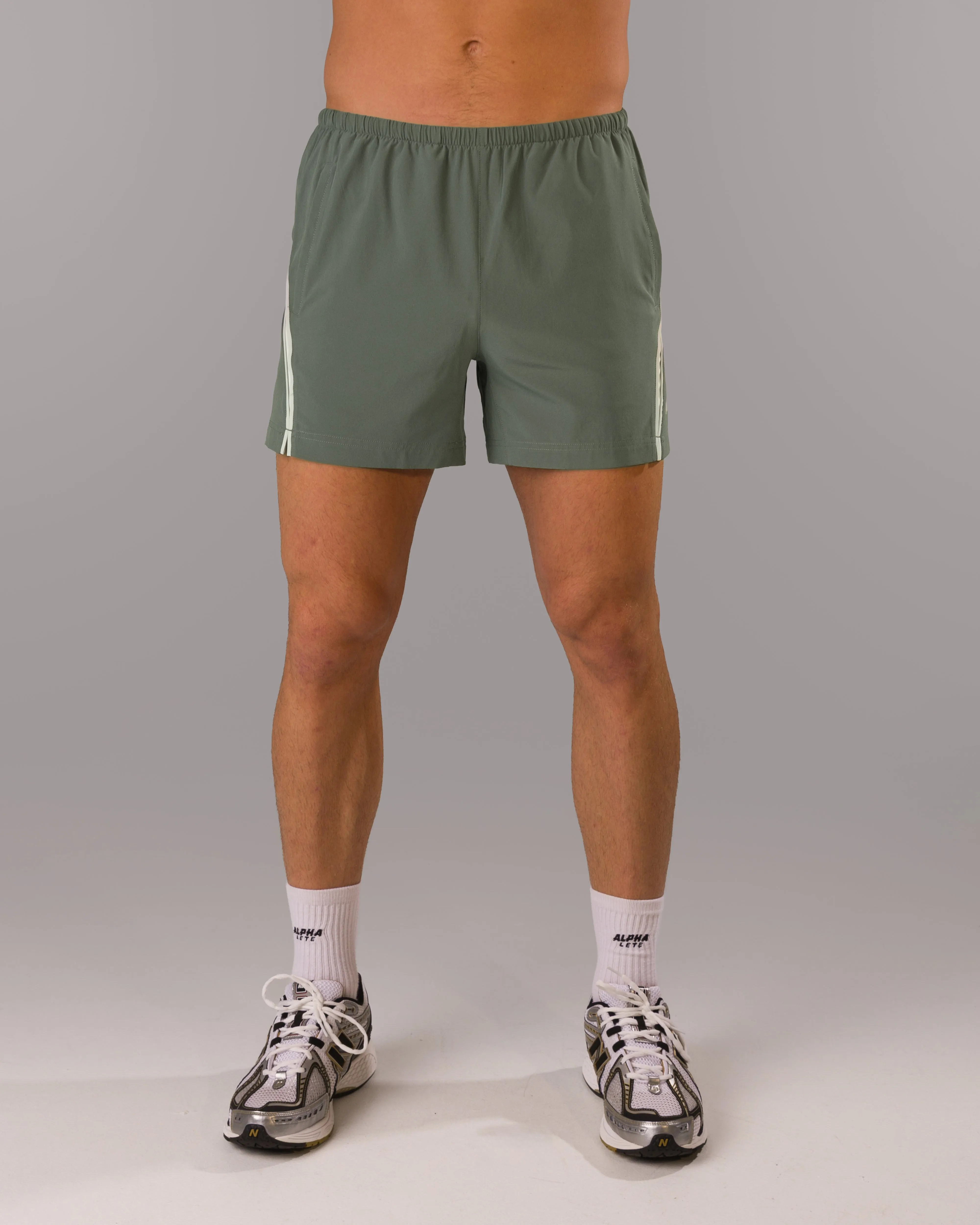 Dynamic Panel Short - Muted Sky Alphalete Athletics