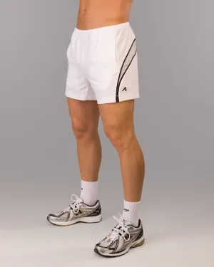 Dynamic Panel Short - White Alphalete Athletics