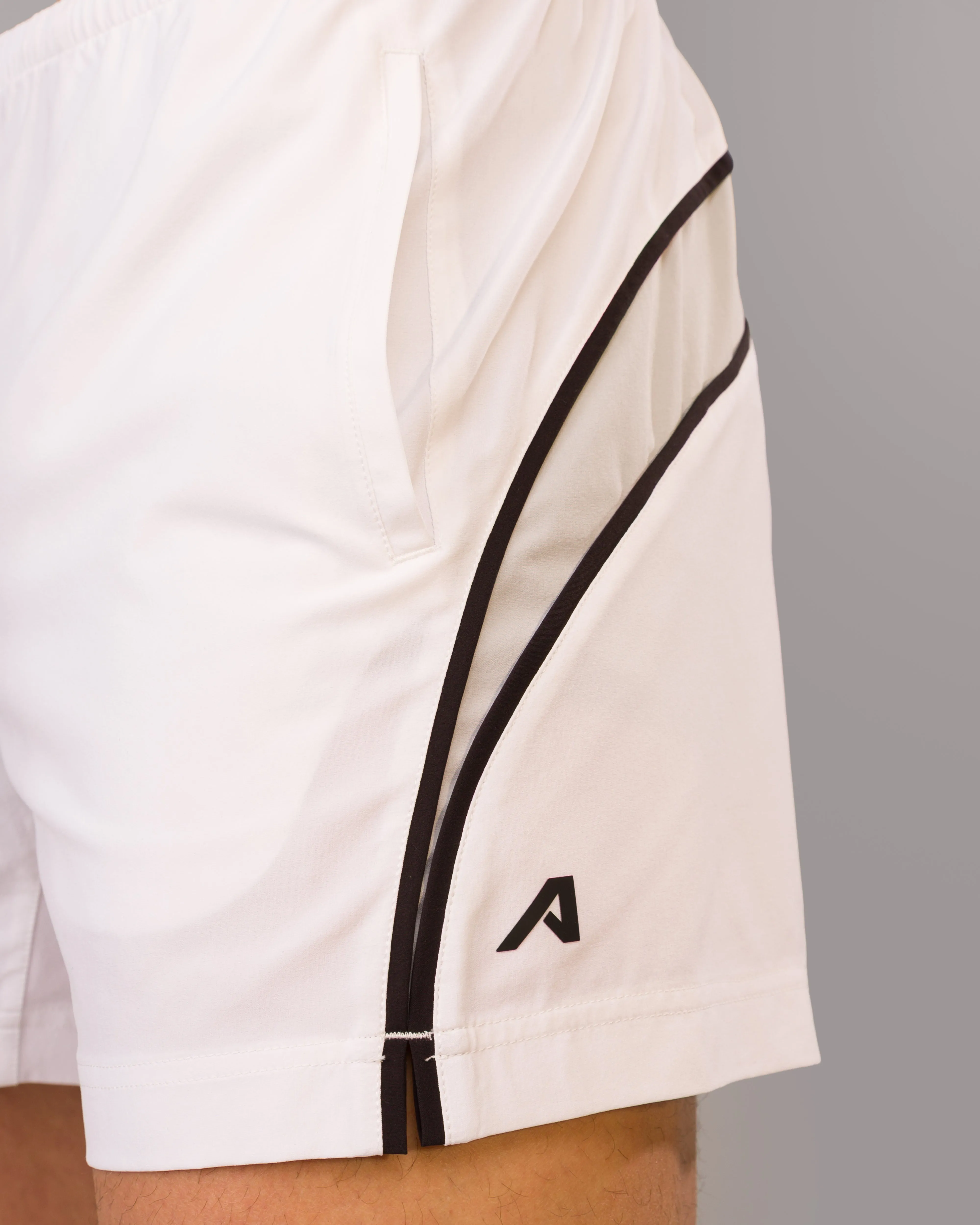 Dynamic Panel Short - White Alphalete Athletics
