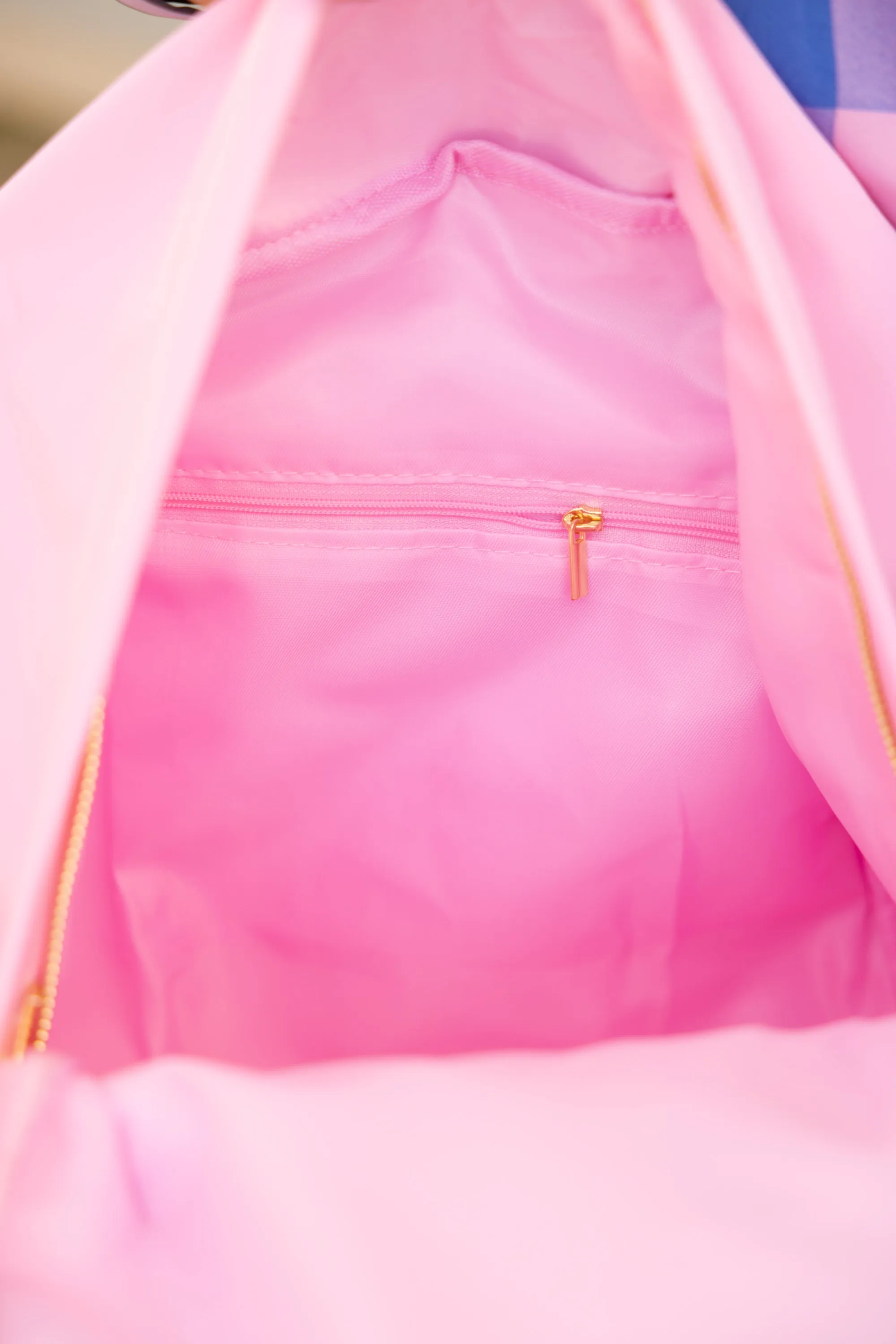 Easy Going Baby Pink Varsity Backpack
