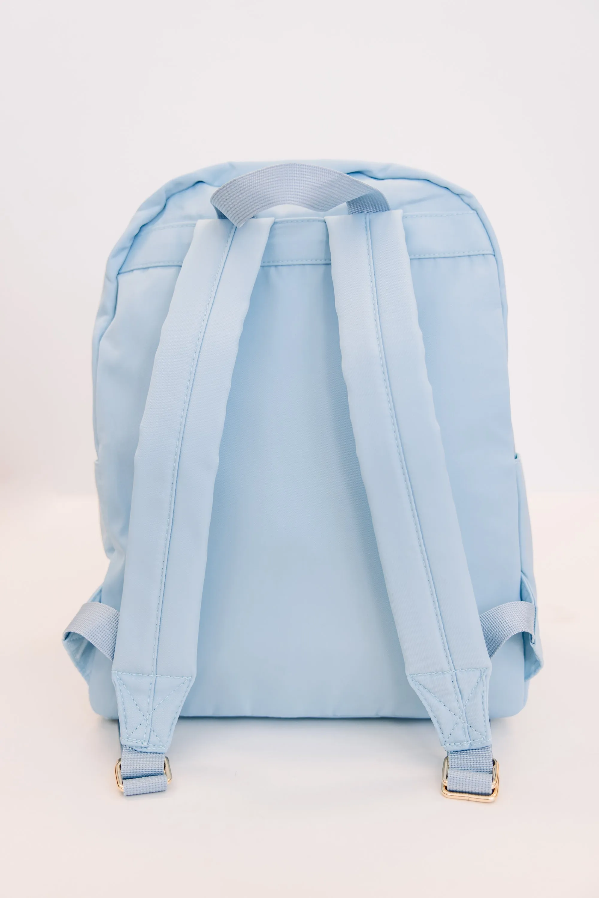 Easy Going Light Blue Varsity Backpack