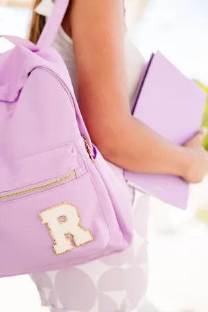 Easy Going Lilac Varsity Backpack