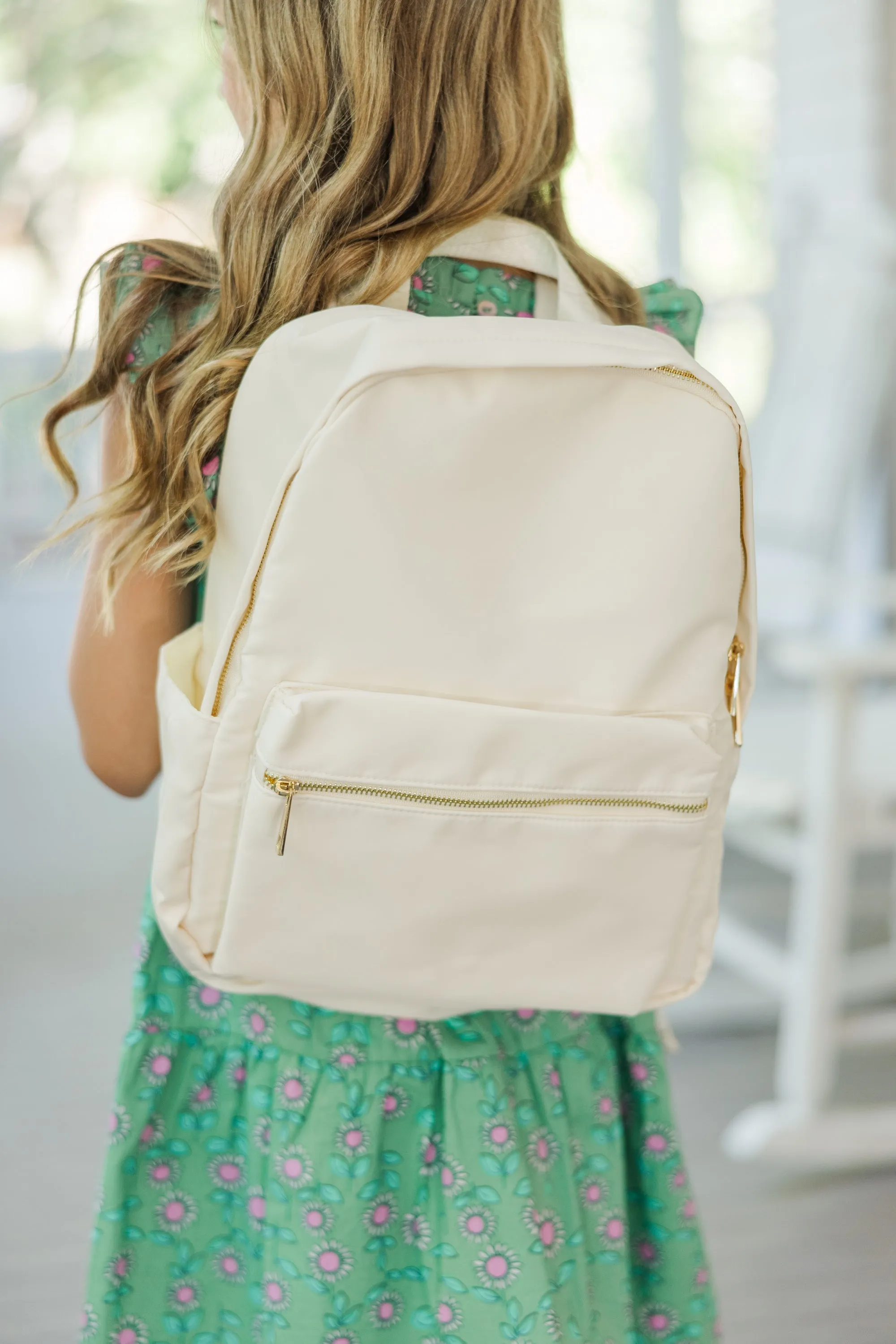 Easy Going Nude Varsity Backpack