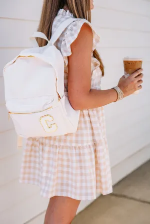 Easy Going Nude Varsity Backpack