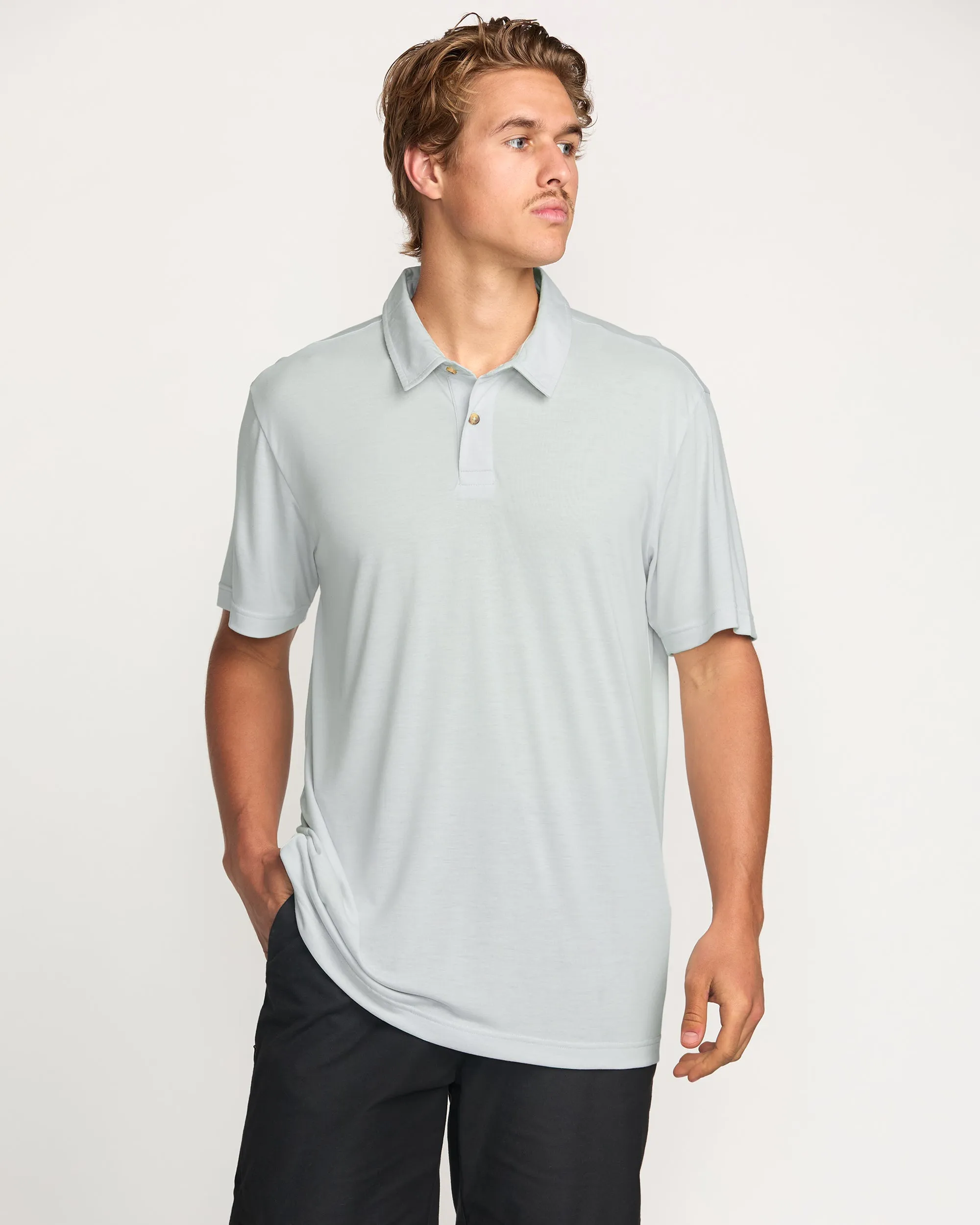 Eclipse Short Sleeve Polo Shirt - Ash Blue Billabong