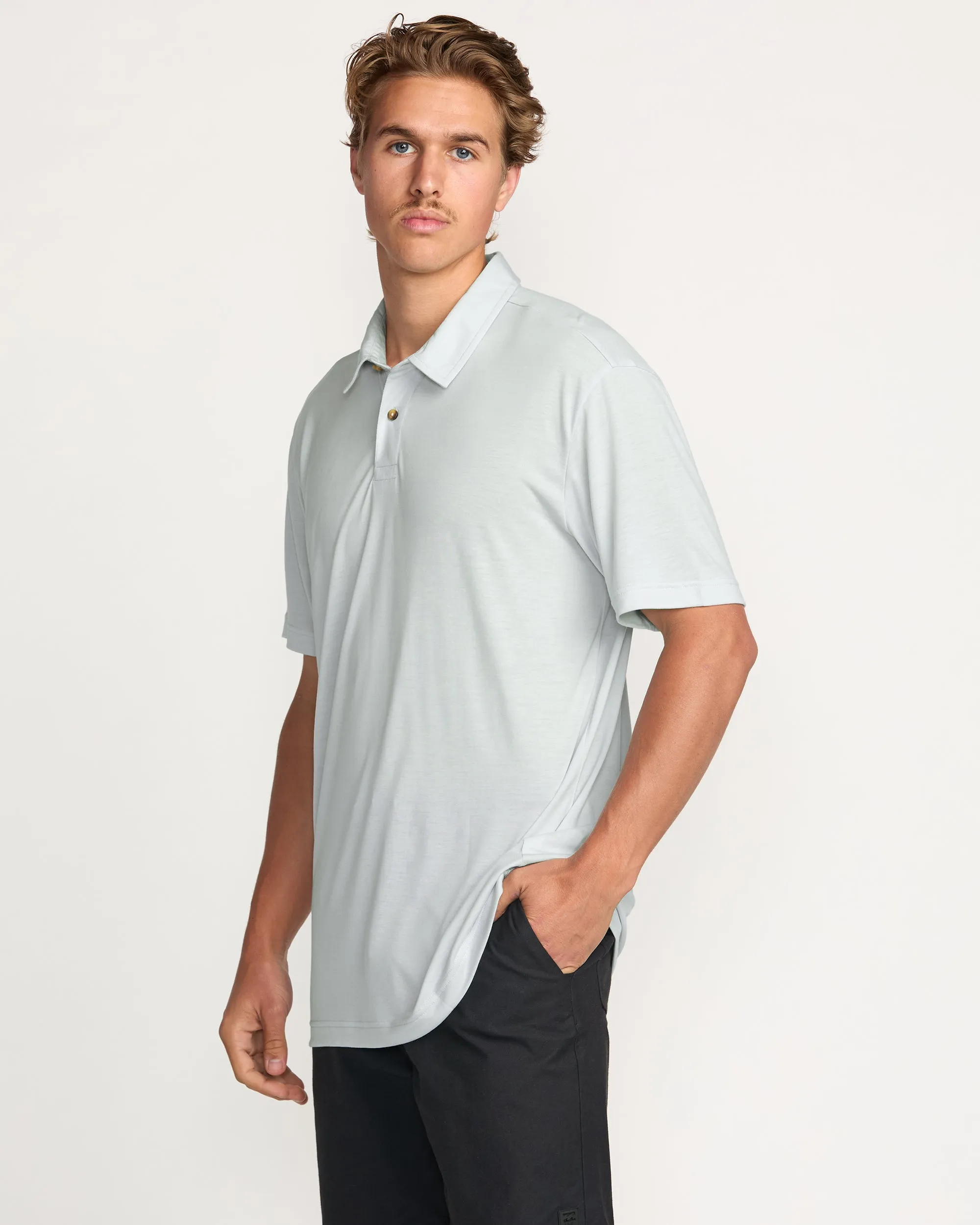 Eclipse Short Sleeve Polo Shirt - Ash Blue Billabong