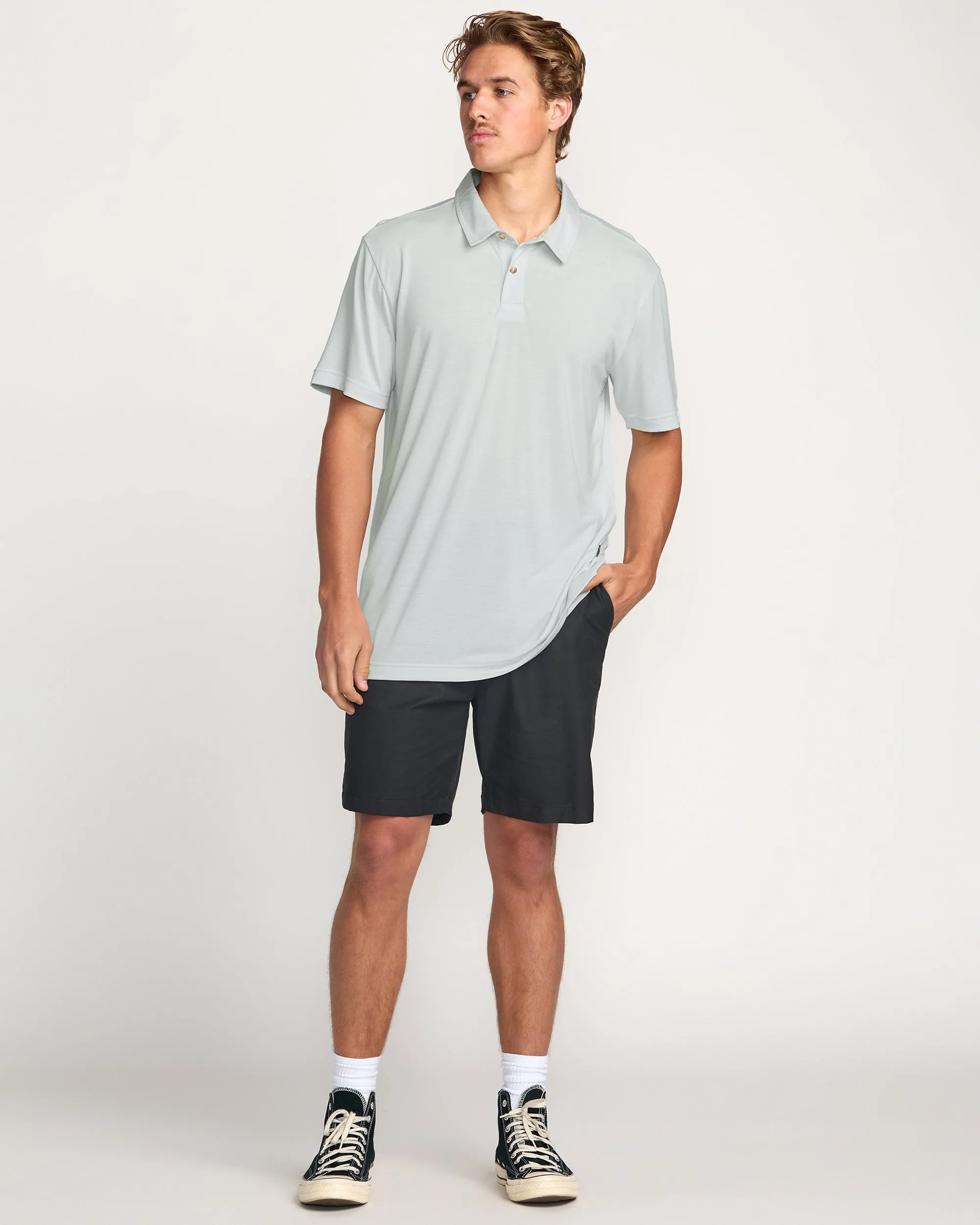 Eclipse Short Sleeve Polo Shirt - Ash Blue Billabong