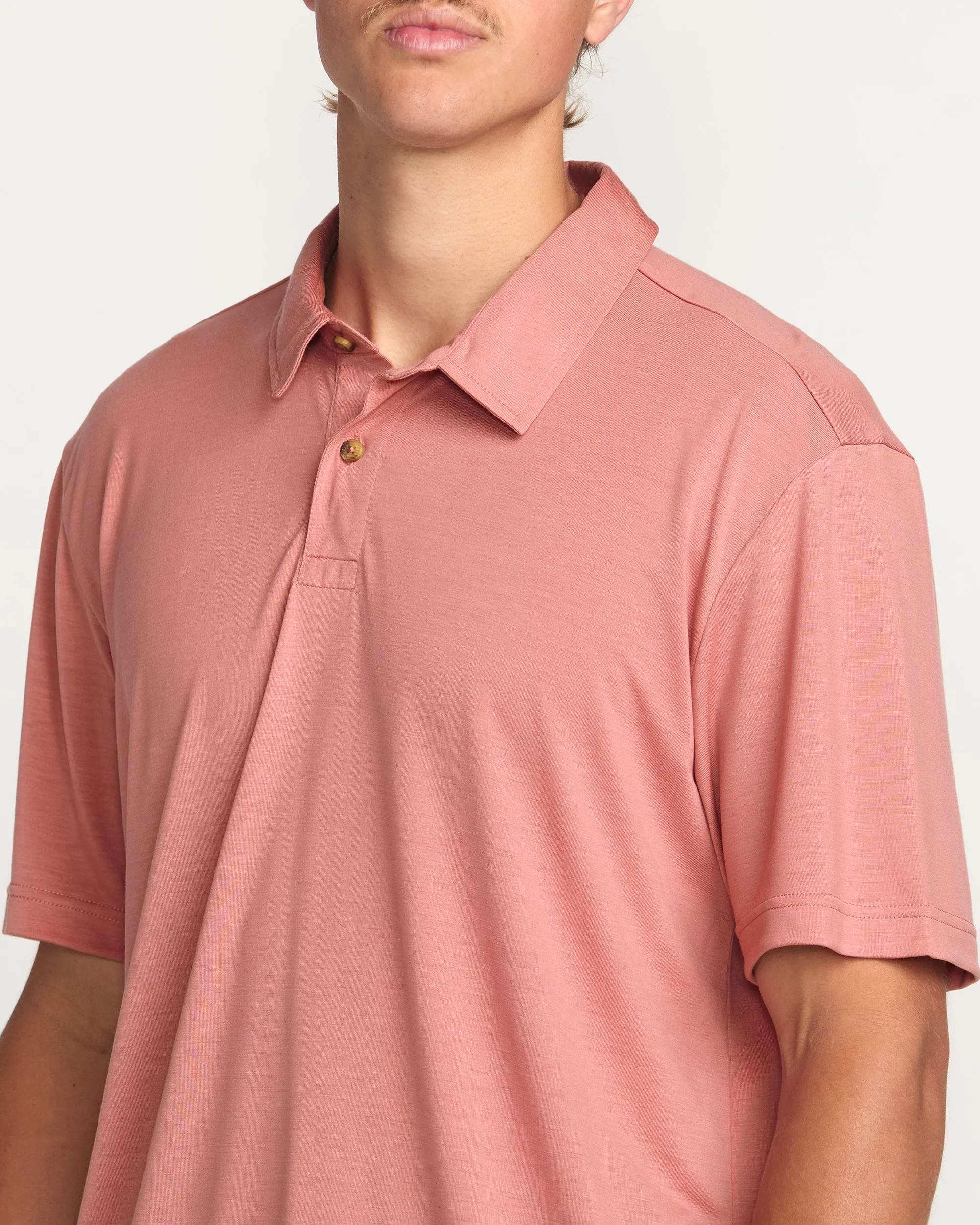 Eclipse Short Sleeve Polo Shirt - Dust Red Billabong