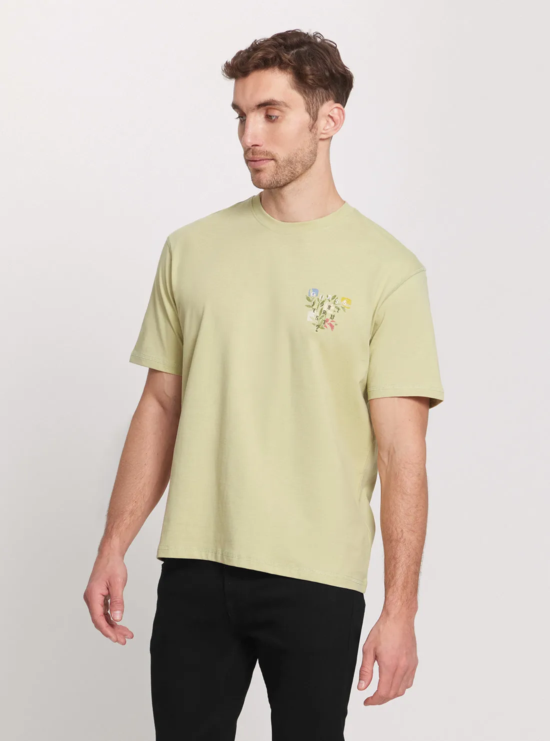 Eco Green Abstract Flower Logo T-Shirt Guess