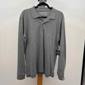 Eddie Bauer Men's Size M Gray Heathered New with Tags Long Sleeve Shirt