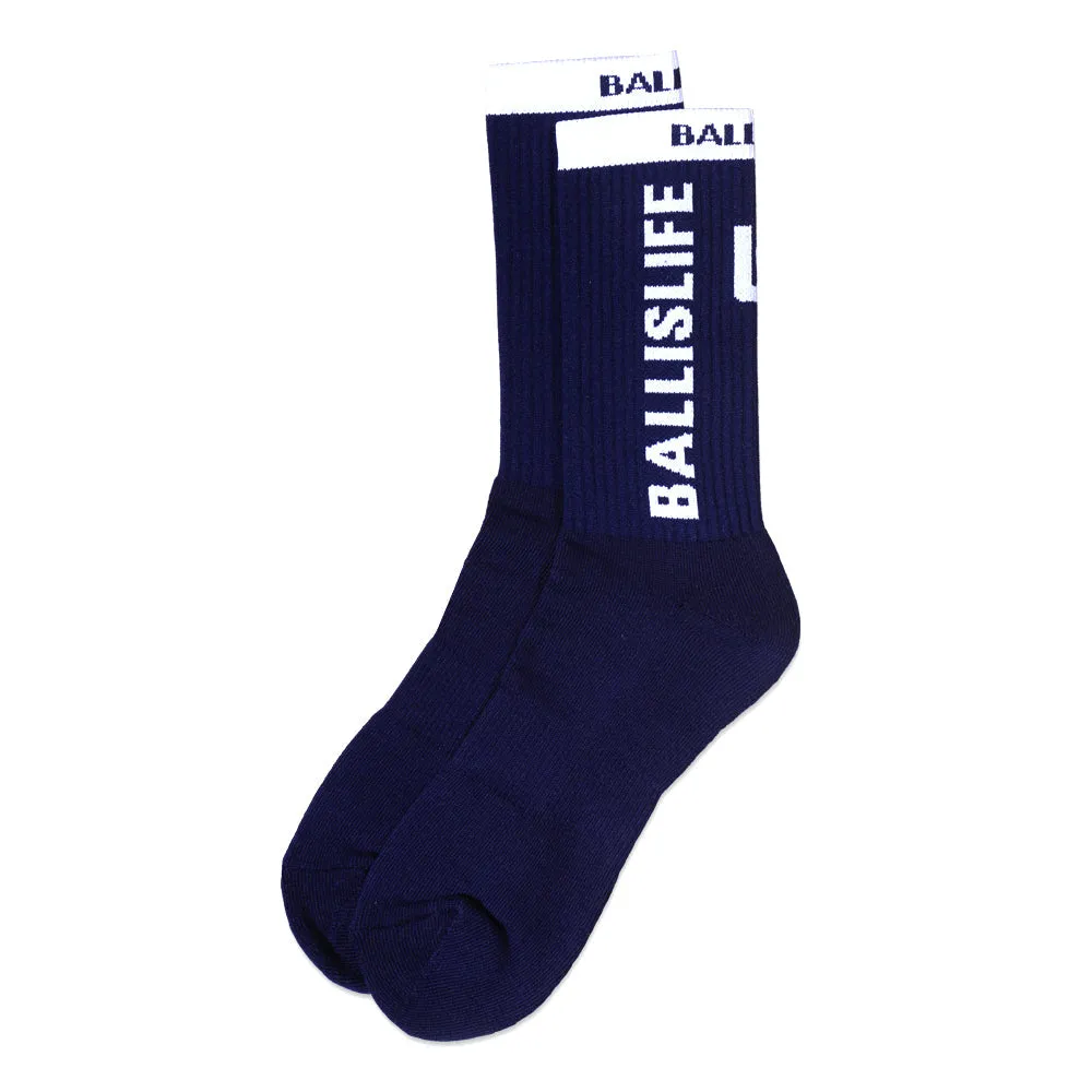 Elite Socks in Navy/White Ballislife