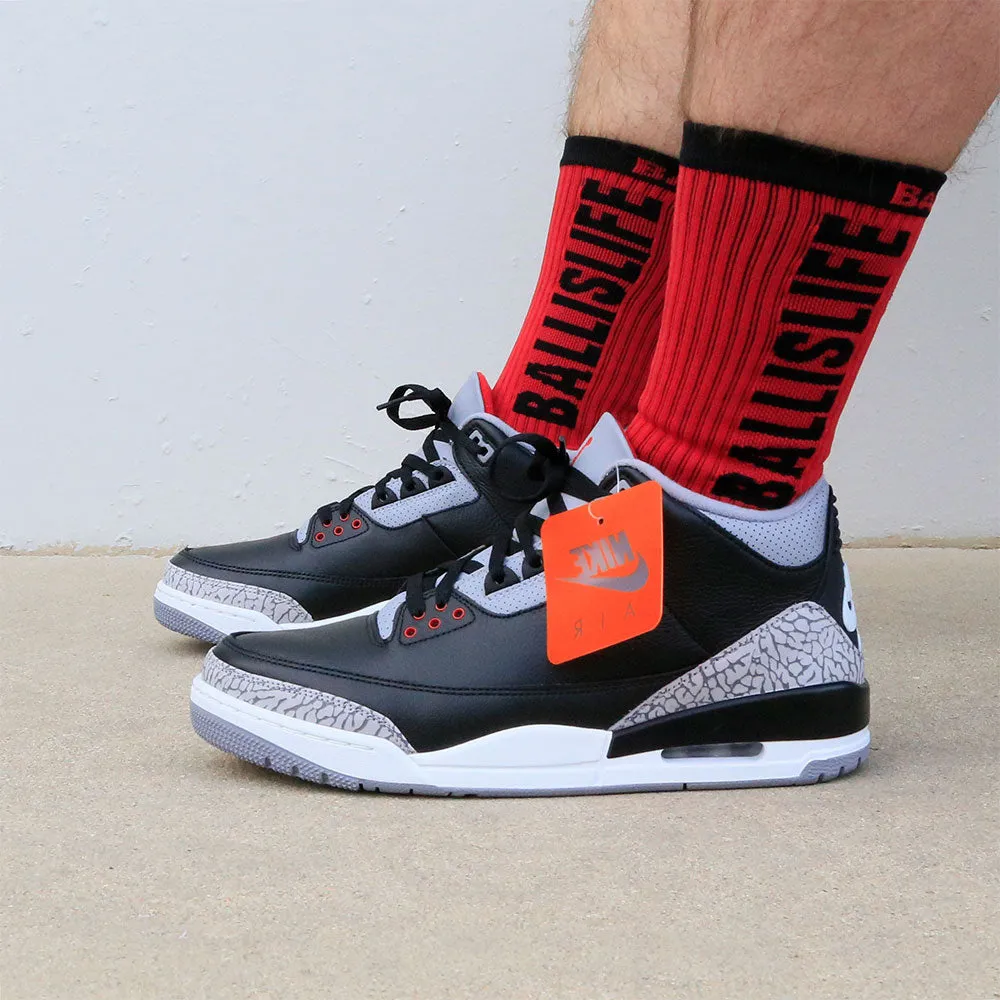 Elite Socks in Red/Black Ballislife