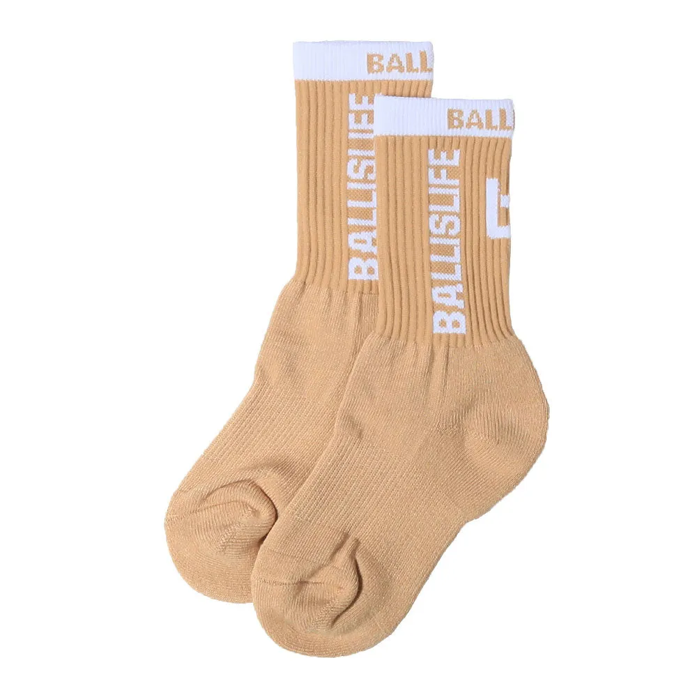 Elite Socks in Tan/White Ballislife