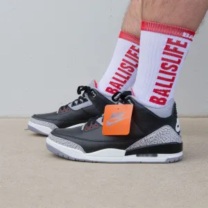 Elite Socks in White/Red Ballislife