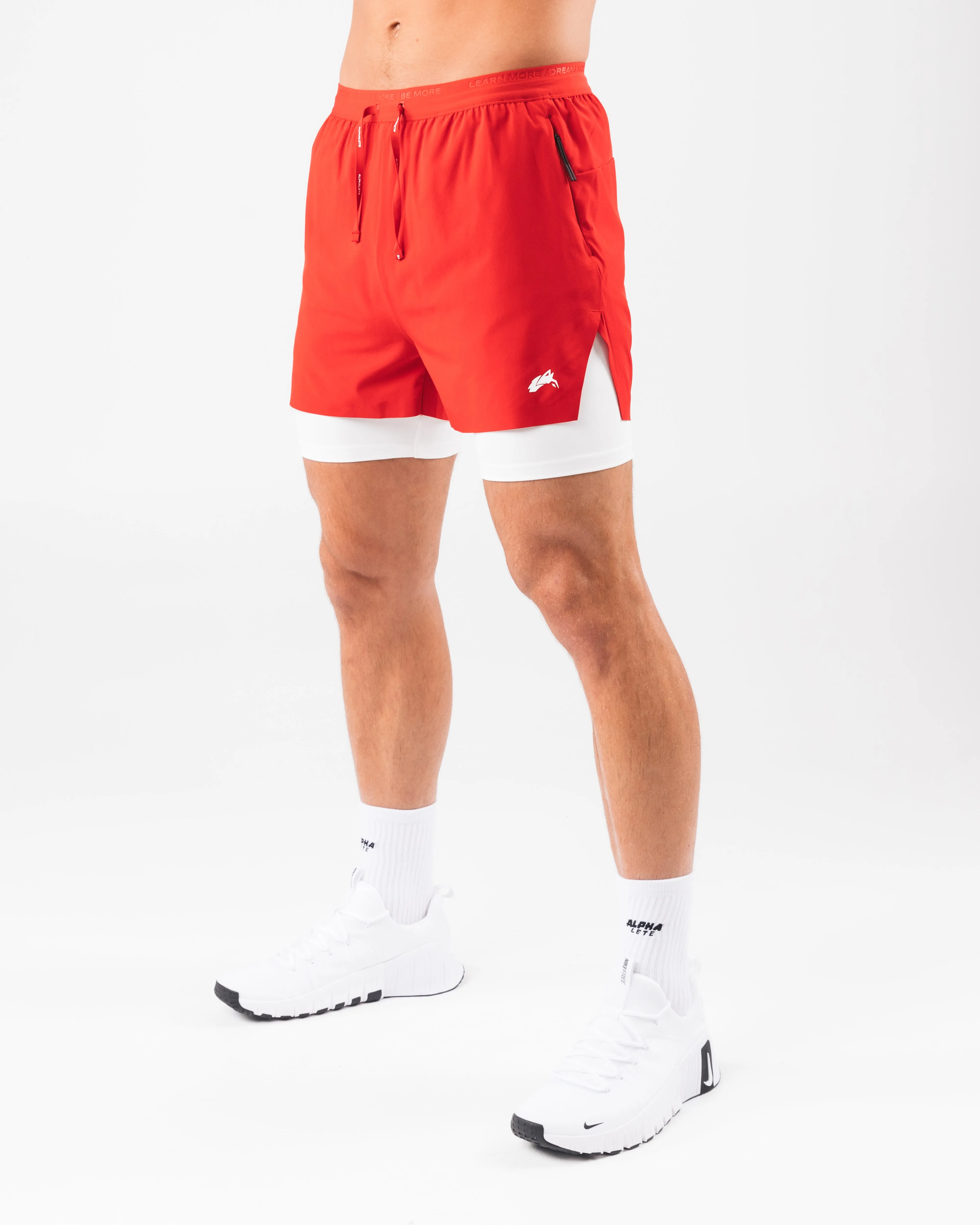 Elite Swift Short 5" - Carmine Alphalete Athletics