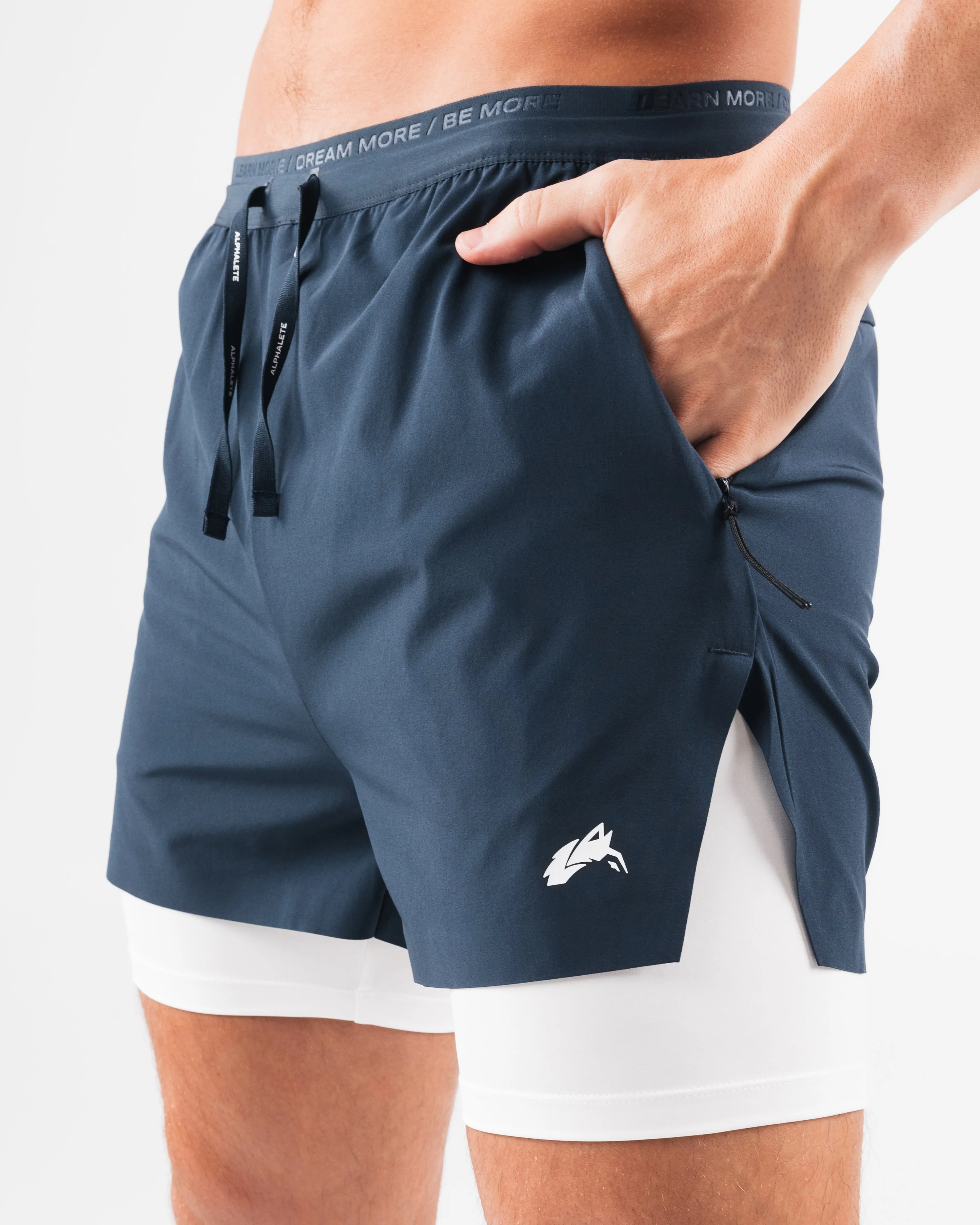 Elite Swift Short 5" - Deep Navy Alphalete Athletics