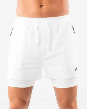 Elite Swift Short 5" - White Alphalete Athletics