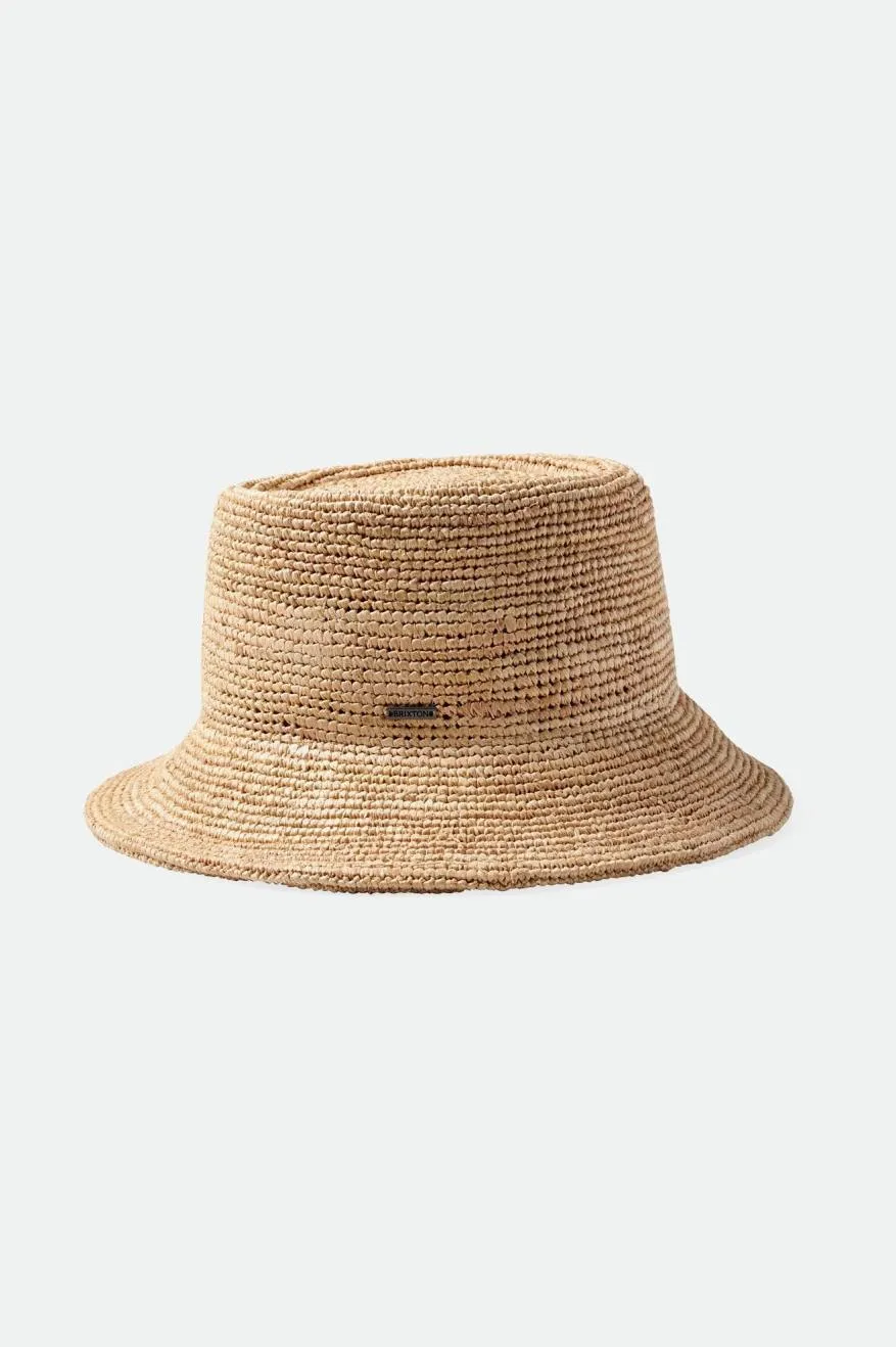 Ellee Straw Bucket Hat - Tan Brixton