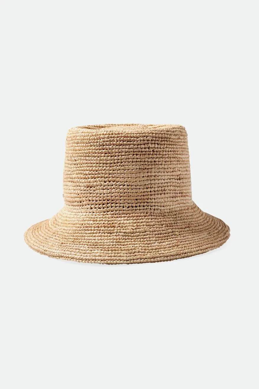 Ellee Straw Bucket Hat - Tan Brixton