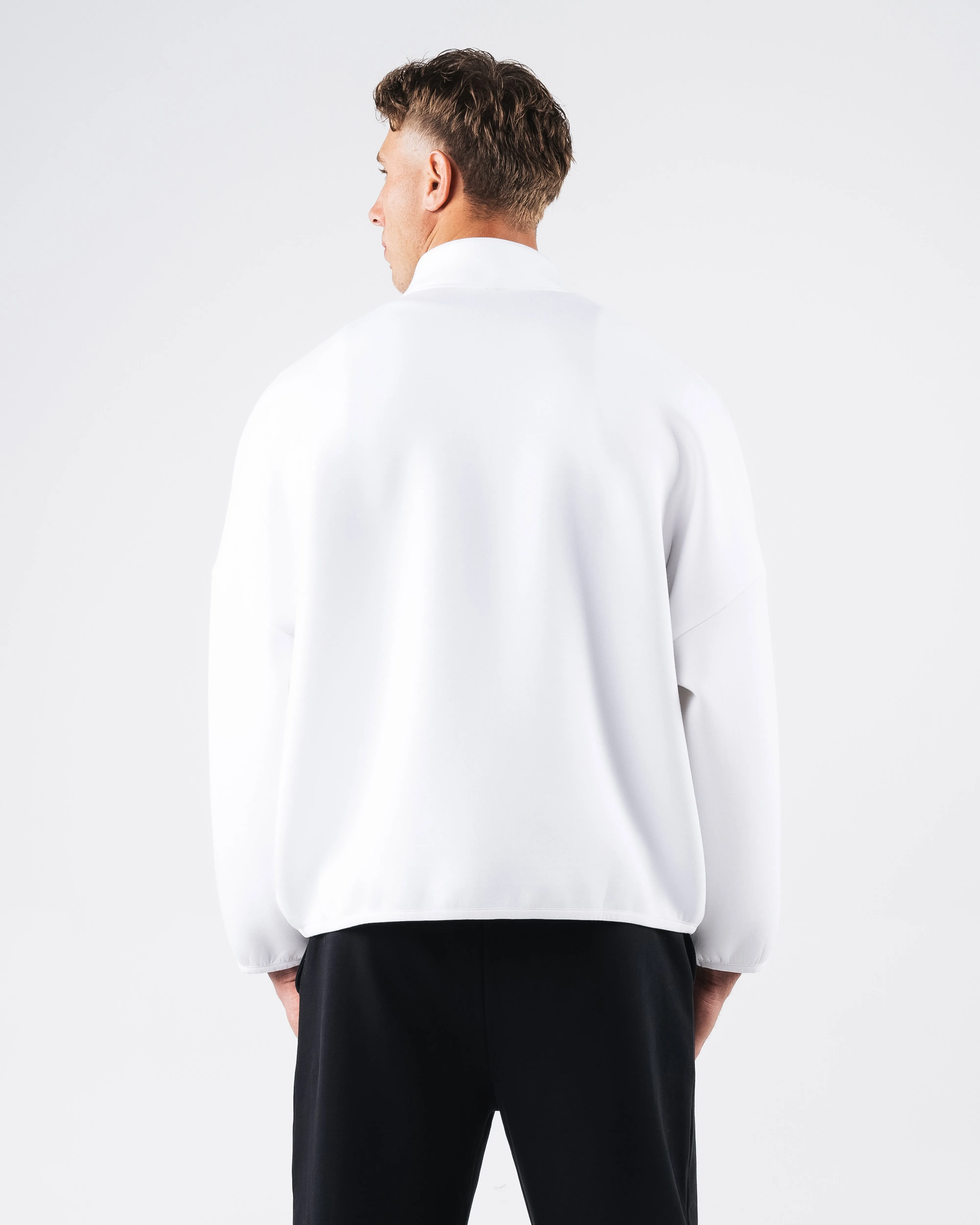 ELMTS Quarter Zip - White Alphalete Athletics