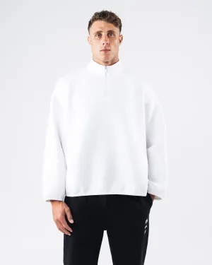 ELMTS Quarter Zip - White Alphalete Athletics