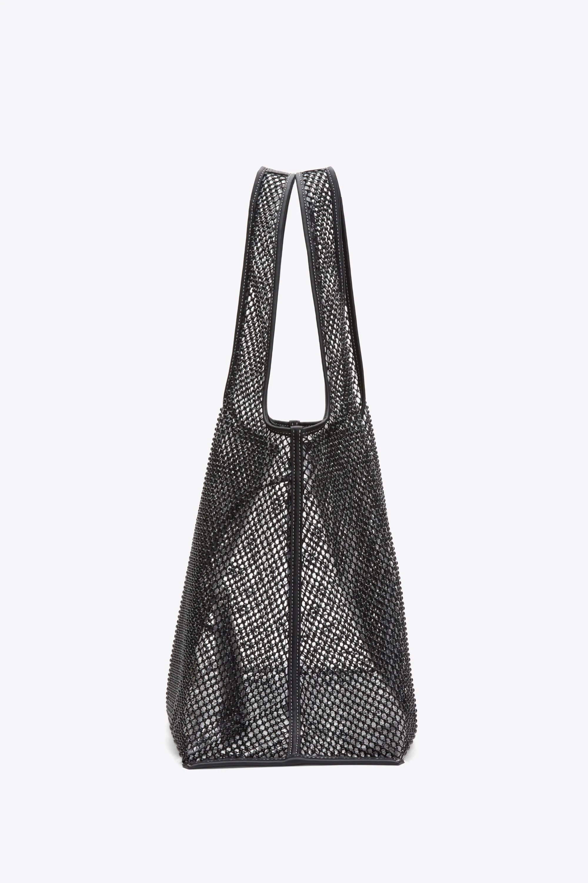 Embellished Mesh Market Tote