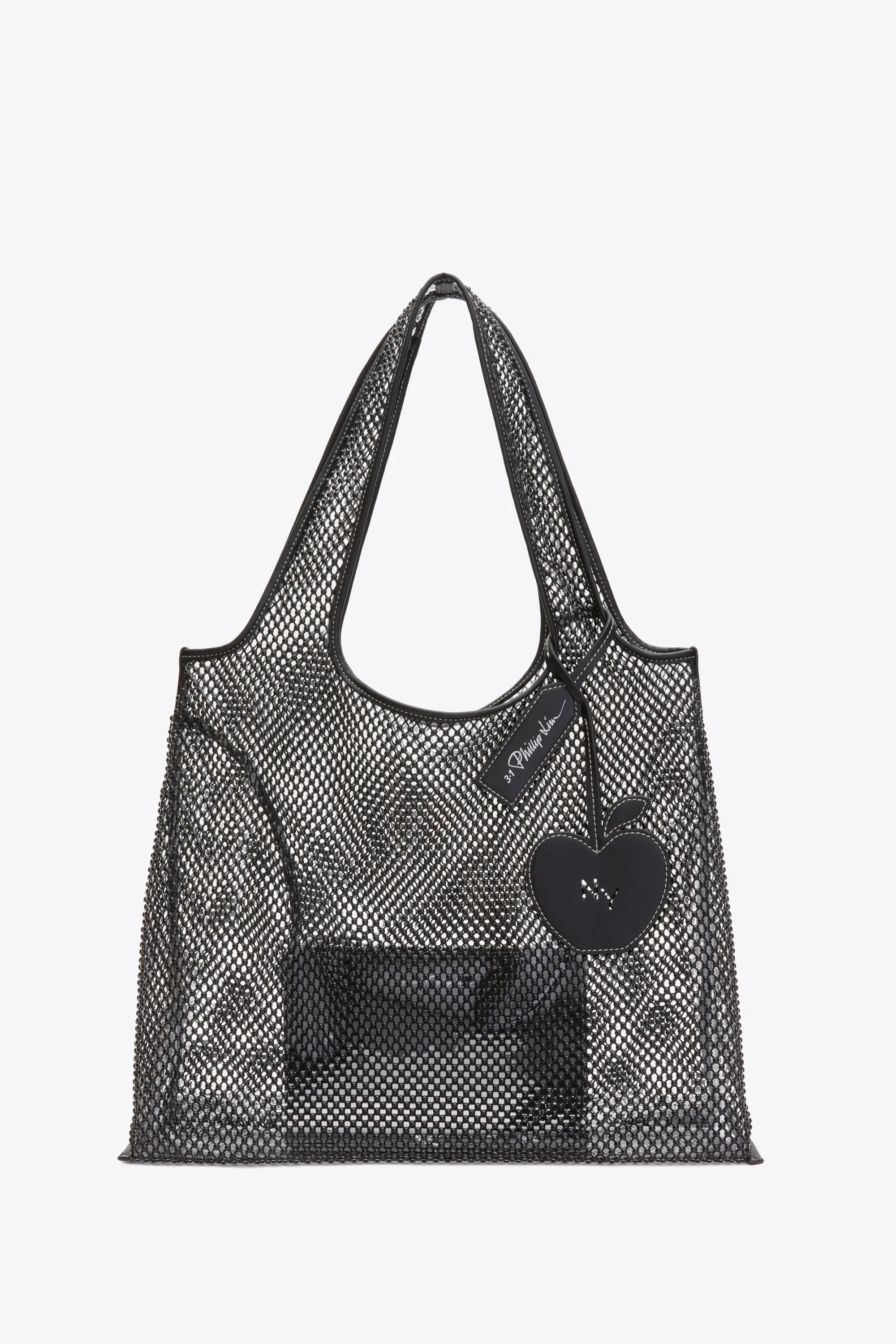 Embellished Mesh Market Tote