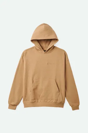 Embroidered Heavyweight Oversized Hoodie - Tiger's Eye Brixton