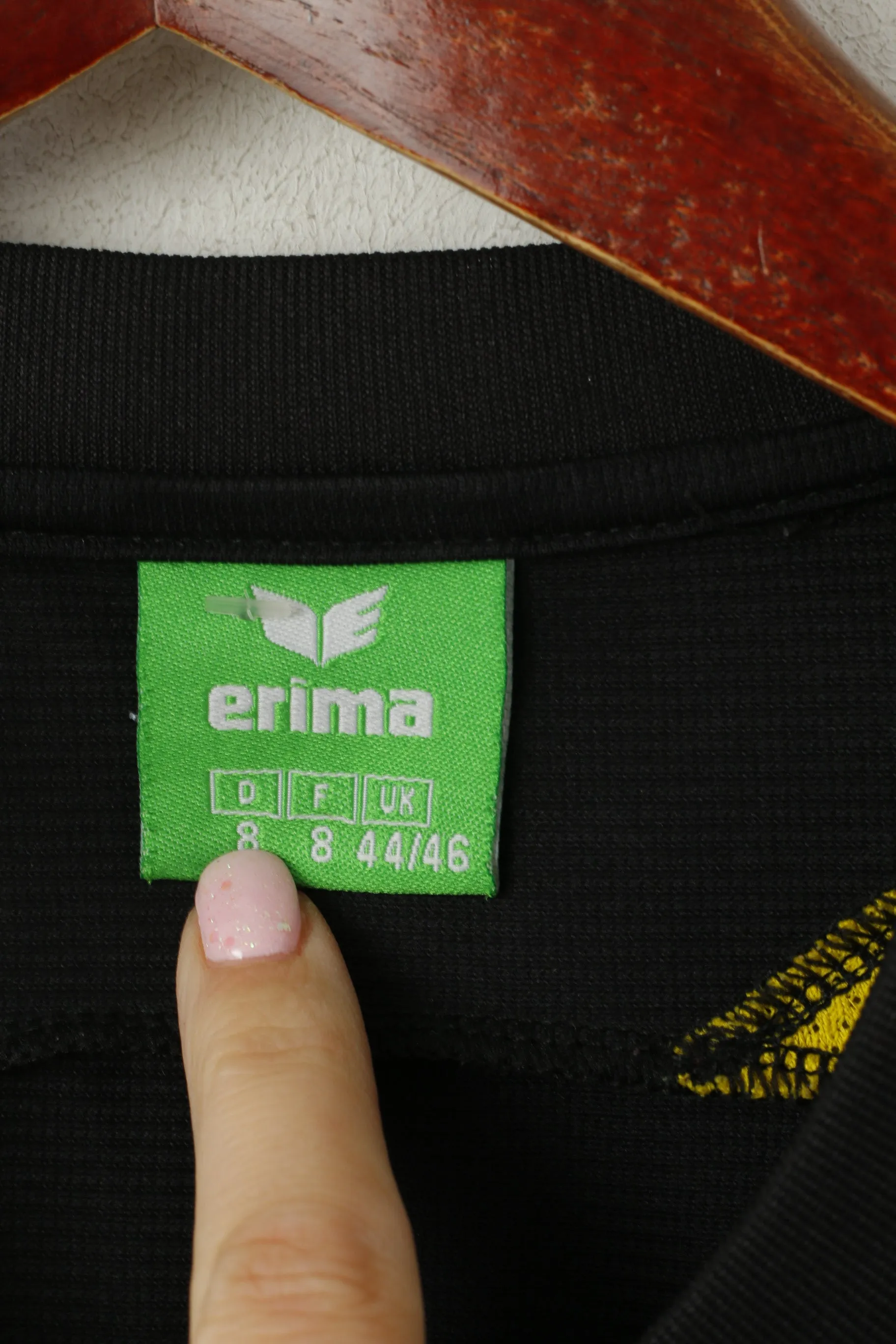 Erima Men 44/46 L Shirt Black Vintage VFL Westercelle Sportswear Jersey Top