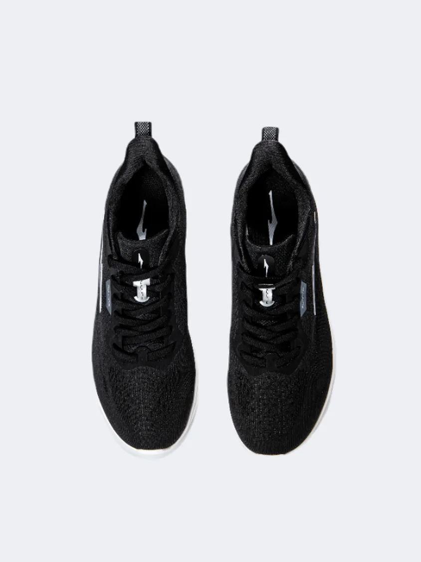Erke Cushioning Men Running Shoes Black/Silver