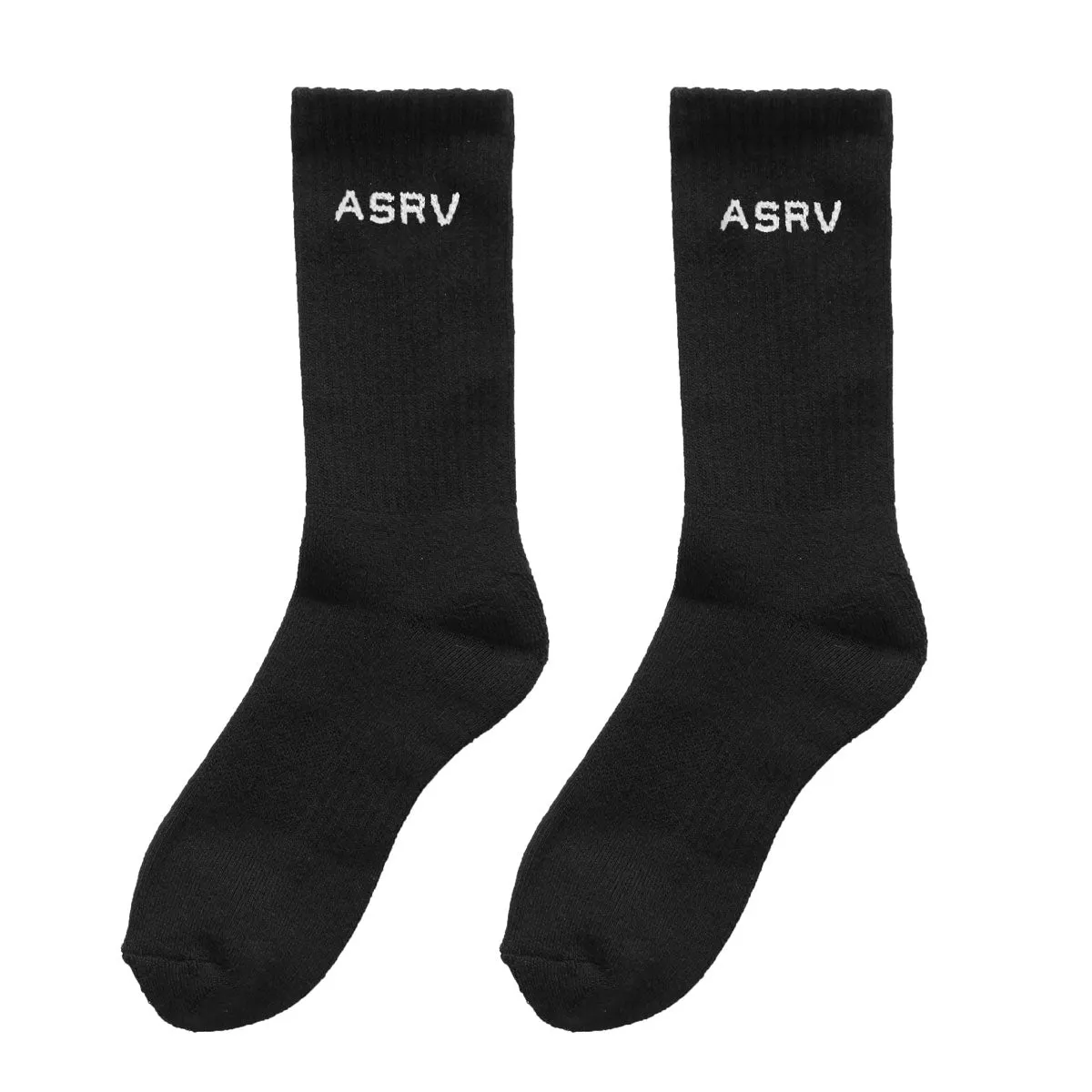 Essential Crew Socks (3 Pair) - Black "ASRV" ASRV