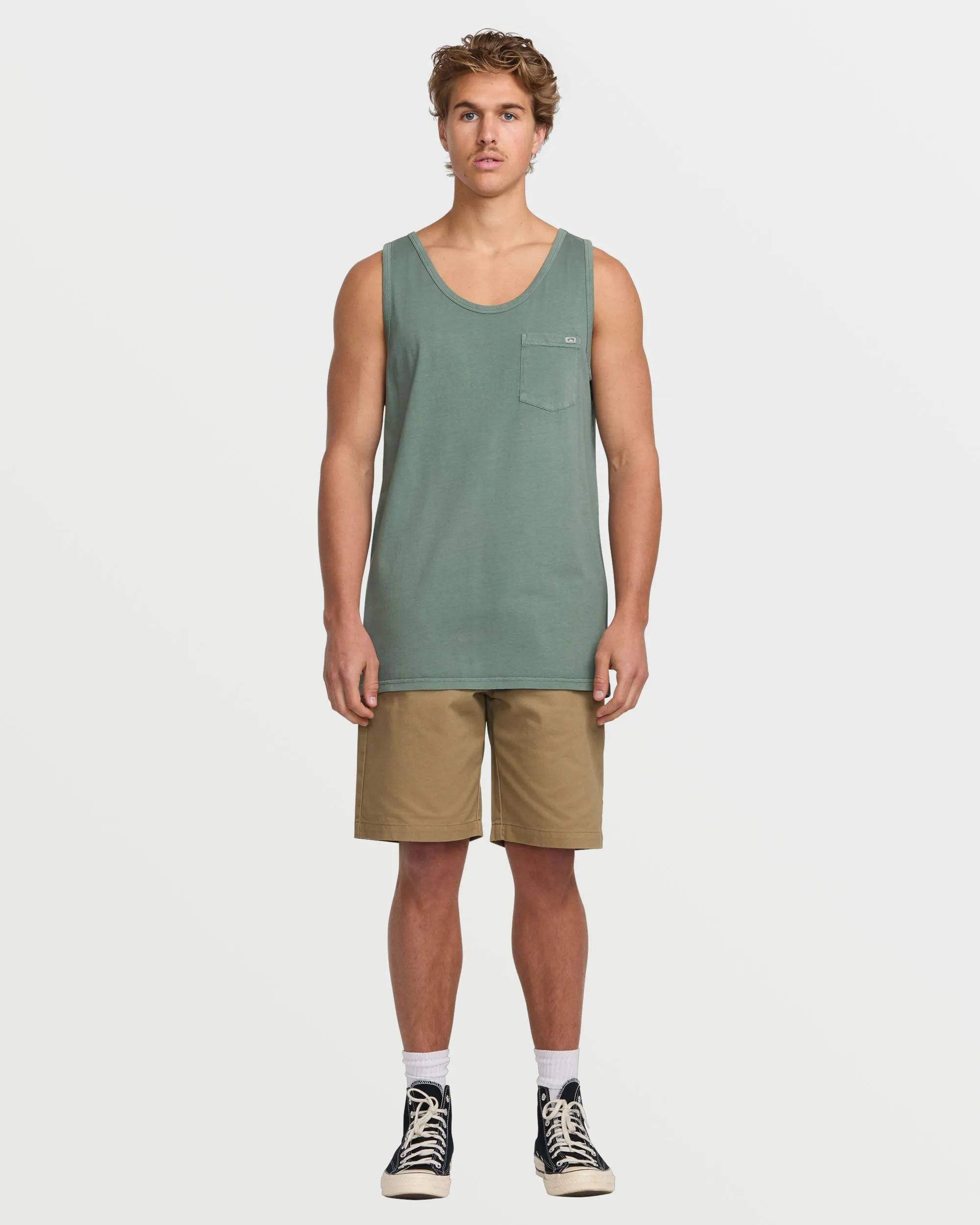 Essential Premium Wave Wash Tank - Dark Slate Billabong