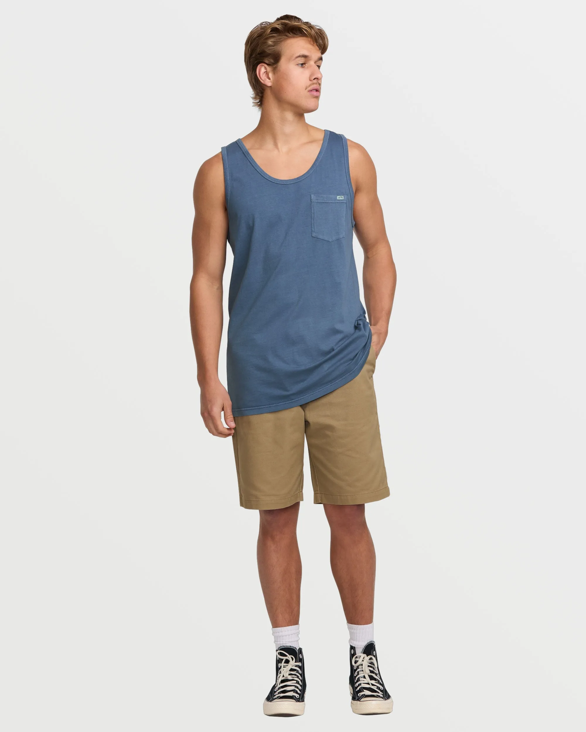 Essential Premium Wave Wash Tank - Slate Blue Billabong