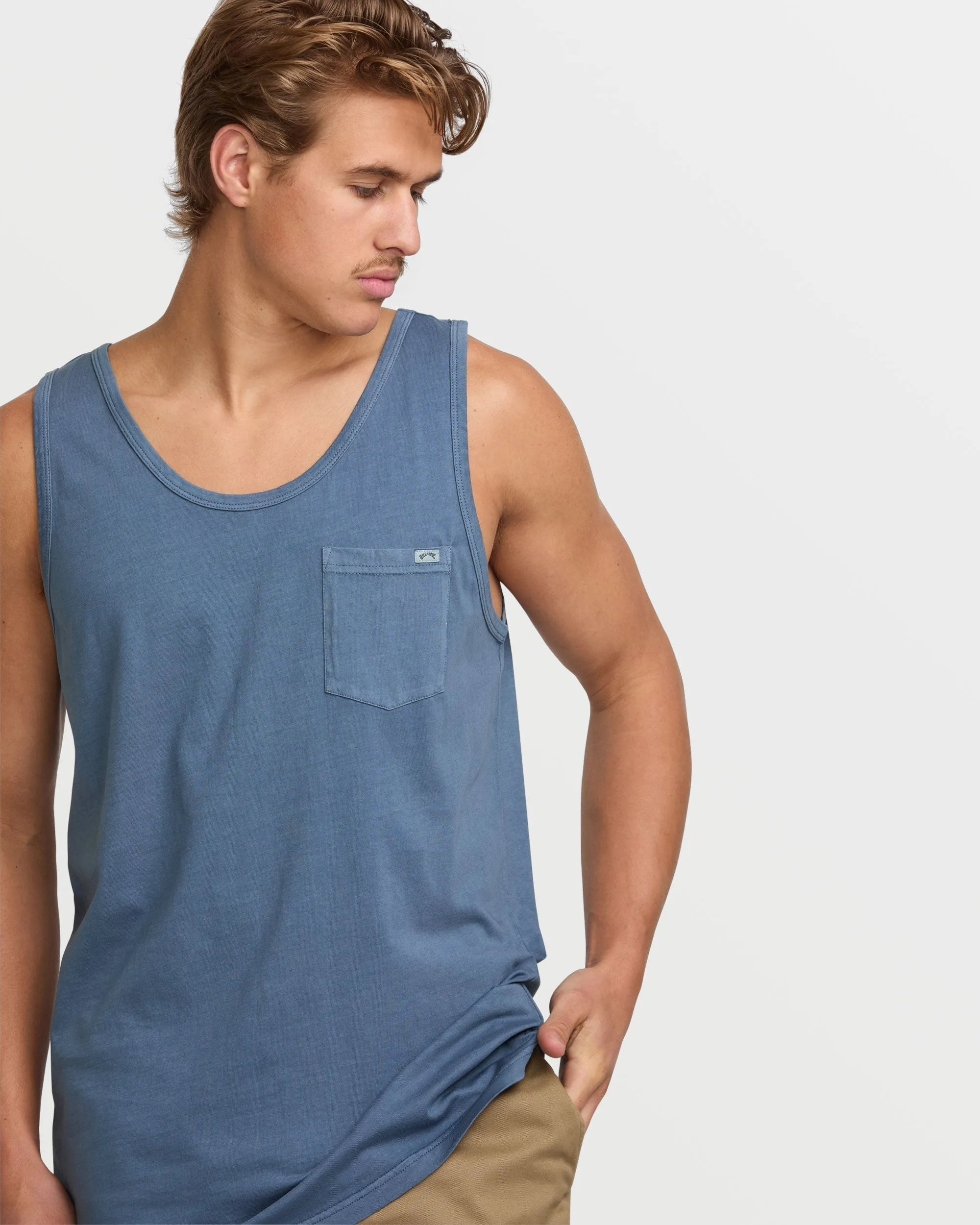 Essential Premium Wave Wash Tank - Slate Blue Billabong