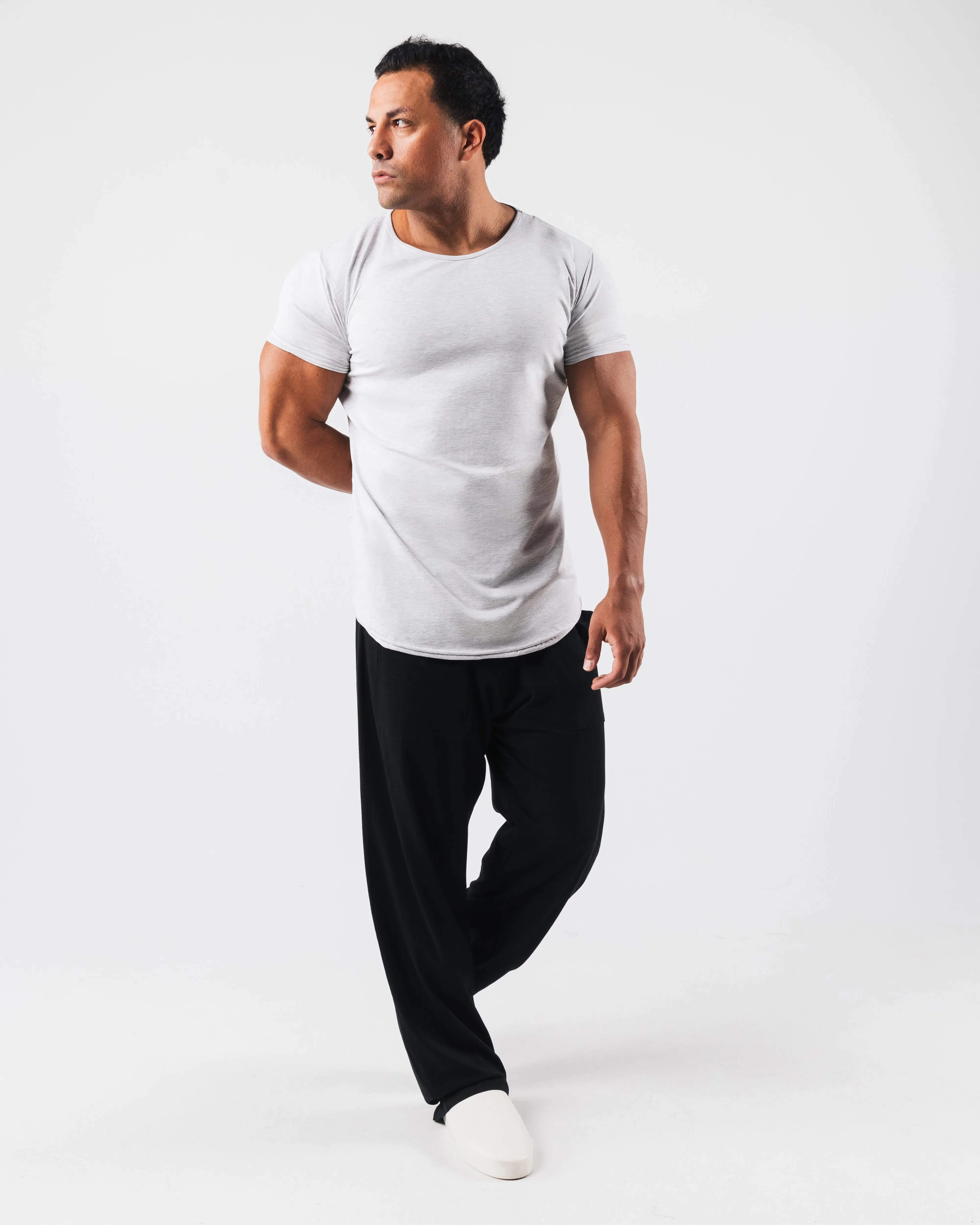 Essential Scoop Neck - Heather Grey Alphalete Athletics