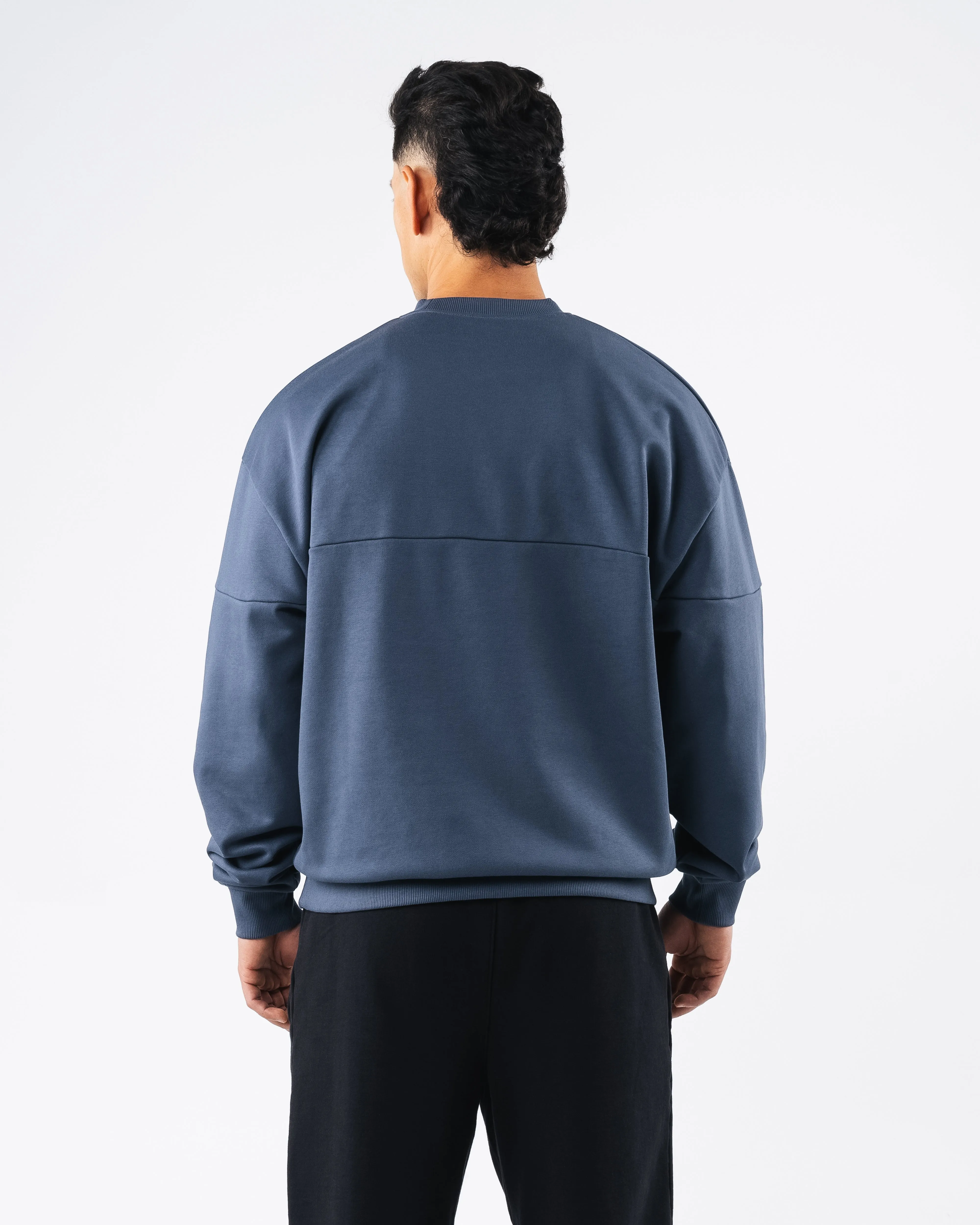 Establishment Split Crewneck - Marine Alphalete Athletics