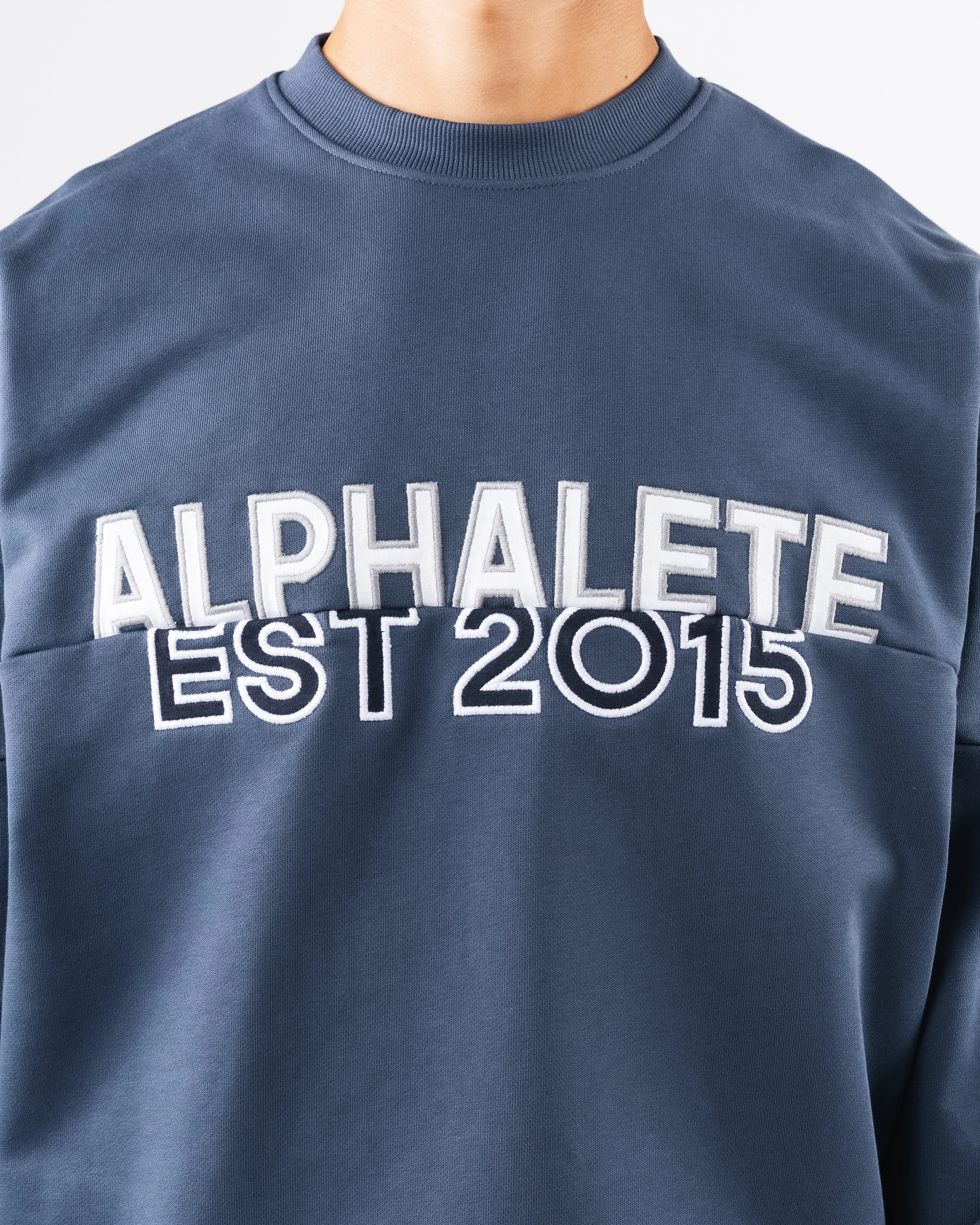 Establishment Split Crewneck - Marine Alphalete Athletics