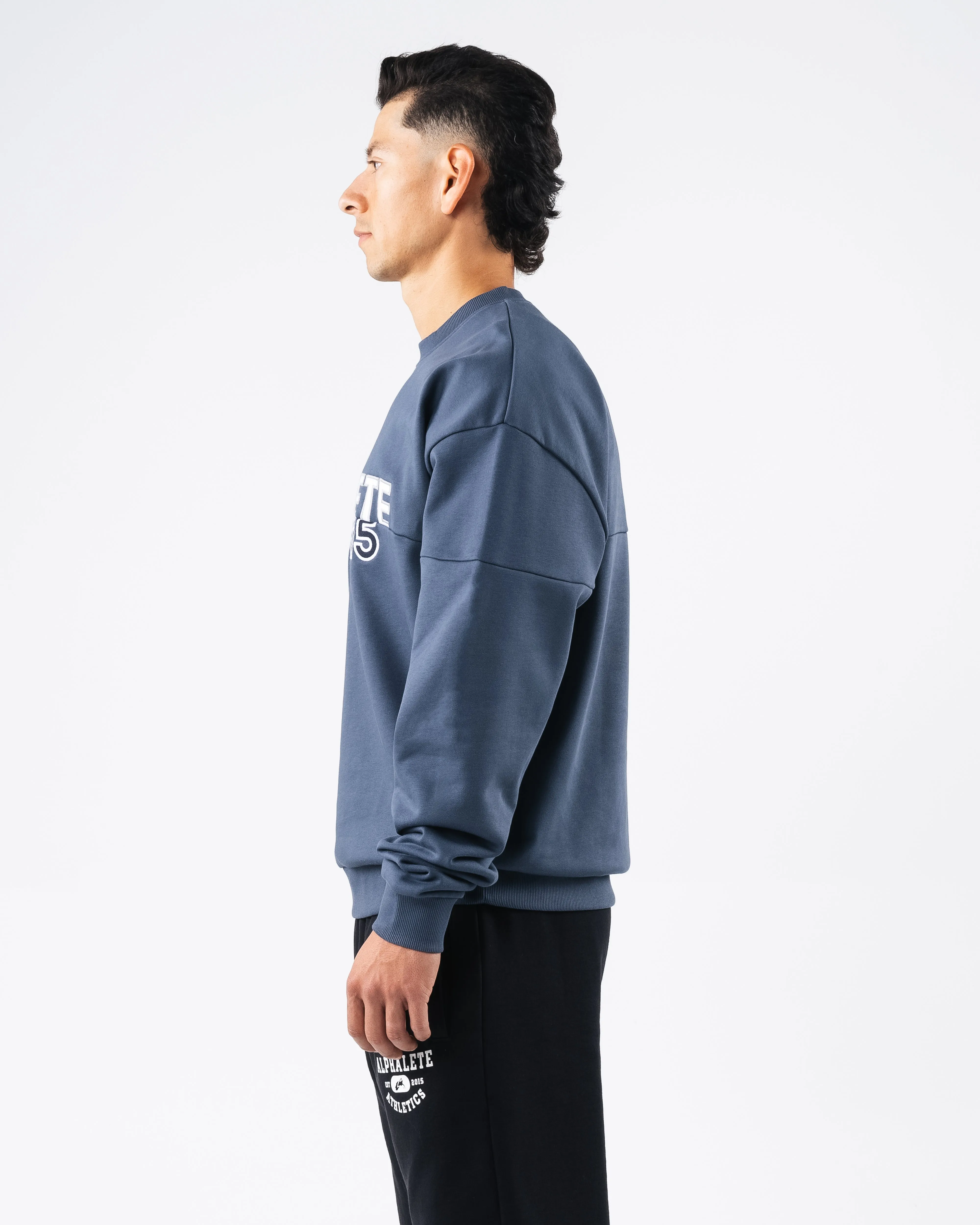 Establishment Split Crewneck - Marine Alphalete Athletics